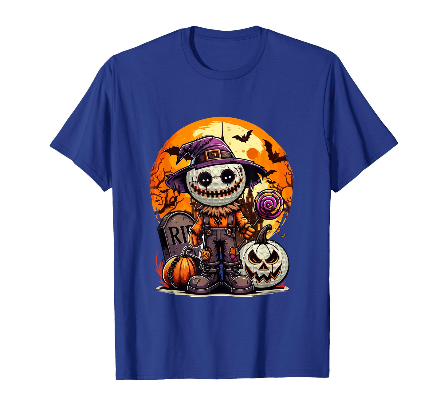 Horror Golf Balls Costume Halloween Player Fan Family T-Shirt