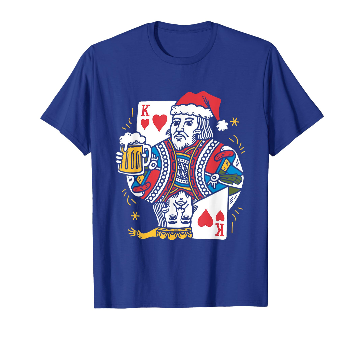 King Of Hearts With Beer - Vintage Card Game Beer Lover T-Shirt