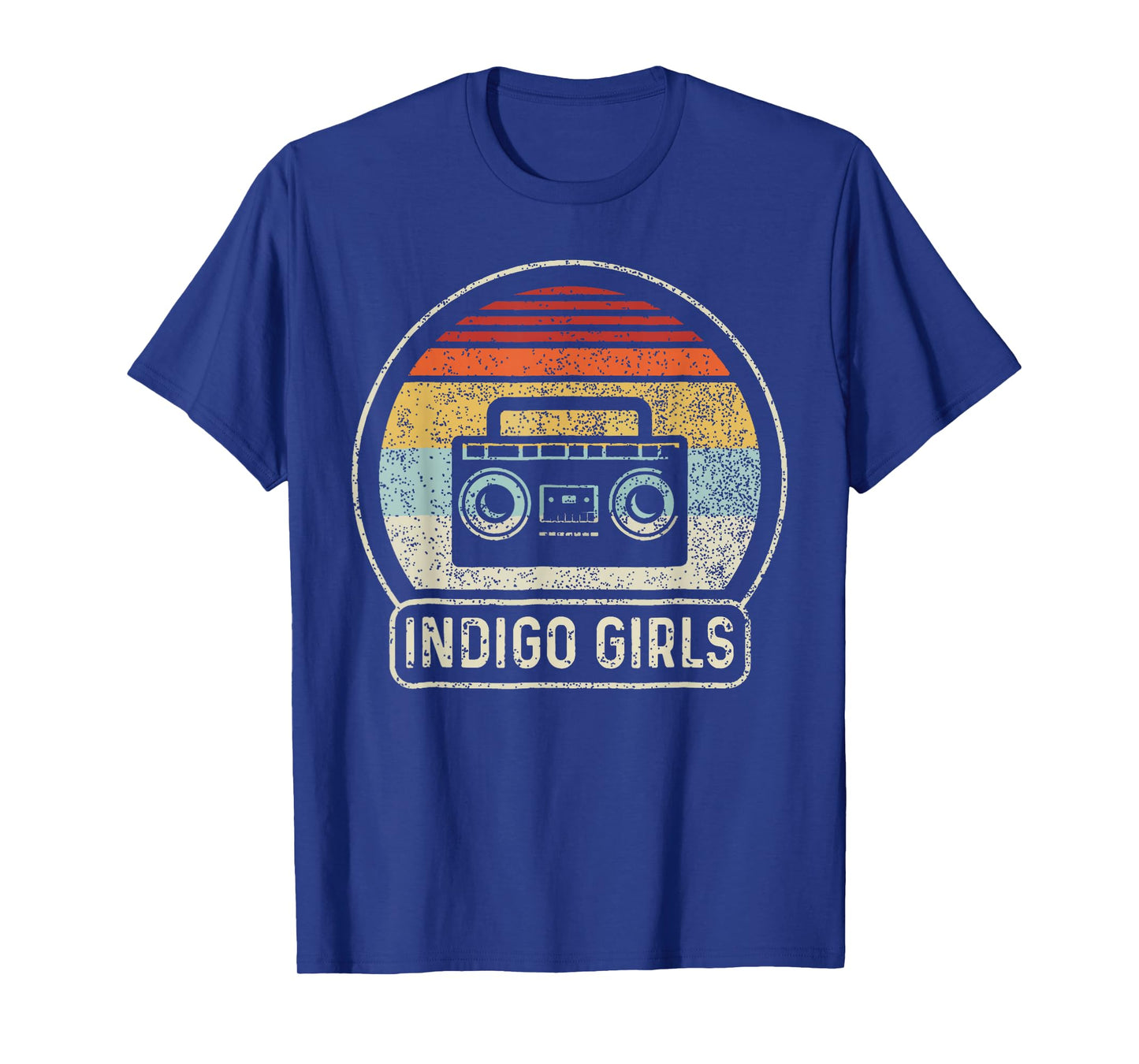 Vintage Cassette Tape Indigo Rock Girls Music Retro Sunset T-Shirt