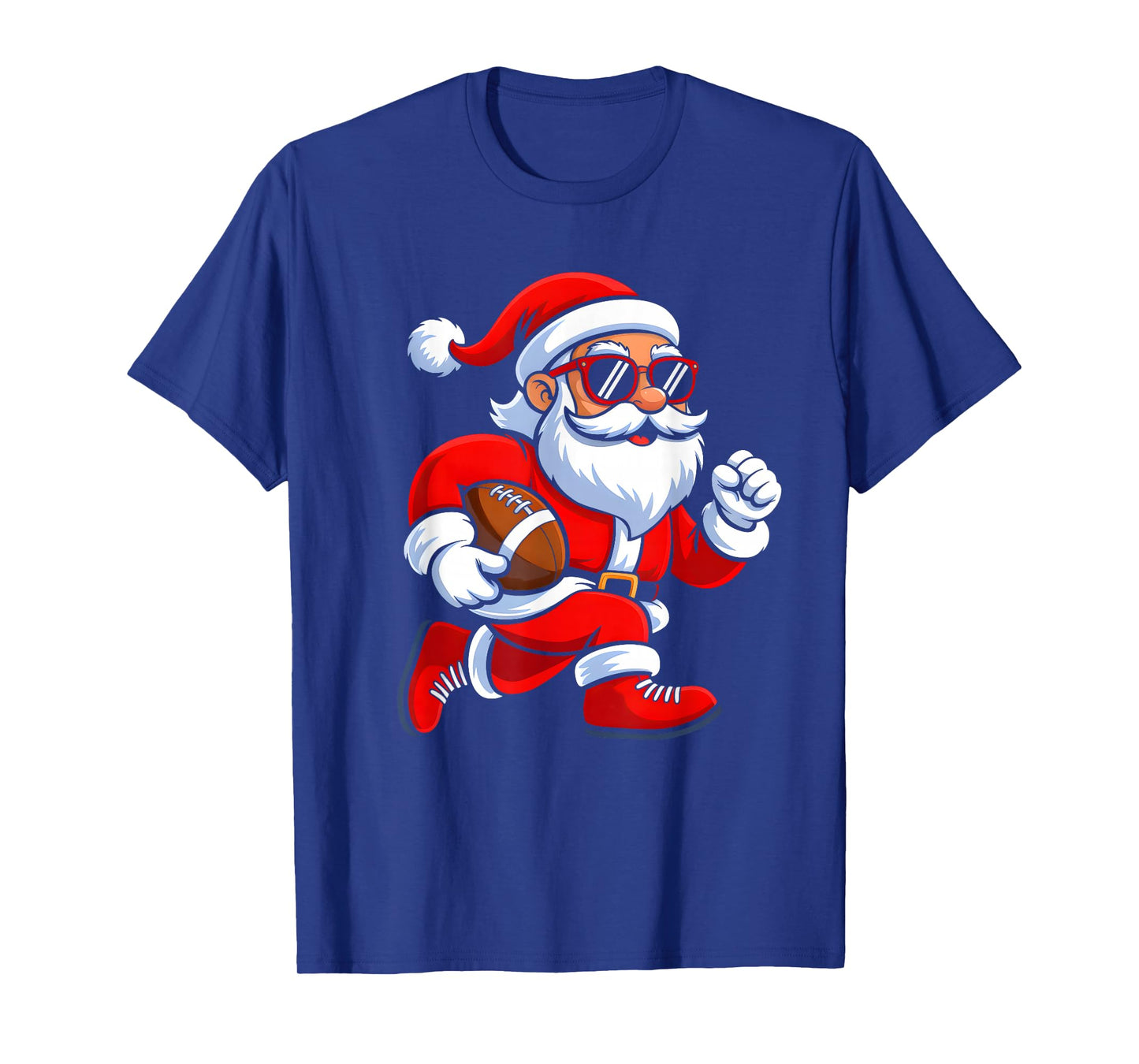 Santa Playing Football Christmas Funny Xmas Men Boys Kids T-Shirt