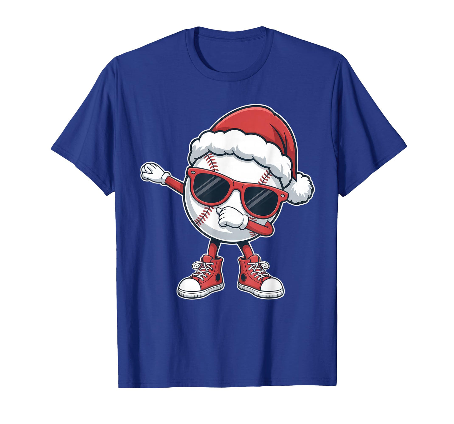 Sunglasses Santa Baseball Dab for Sports Lovers Christmas T-Shirt