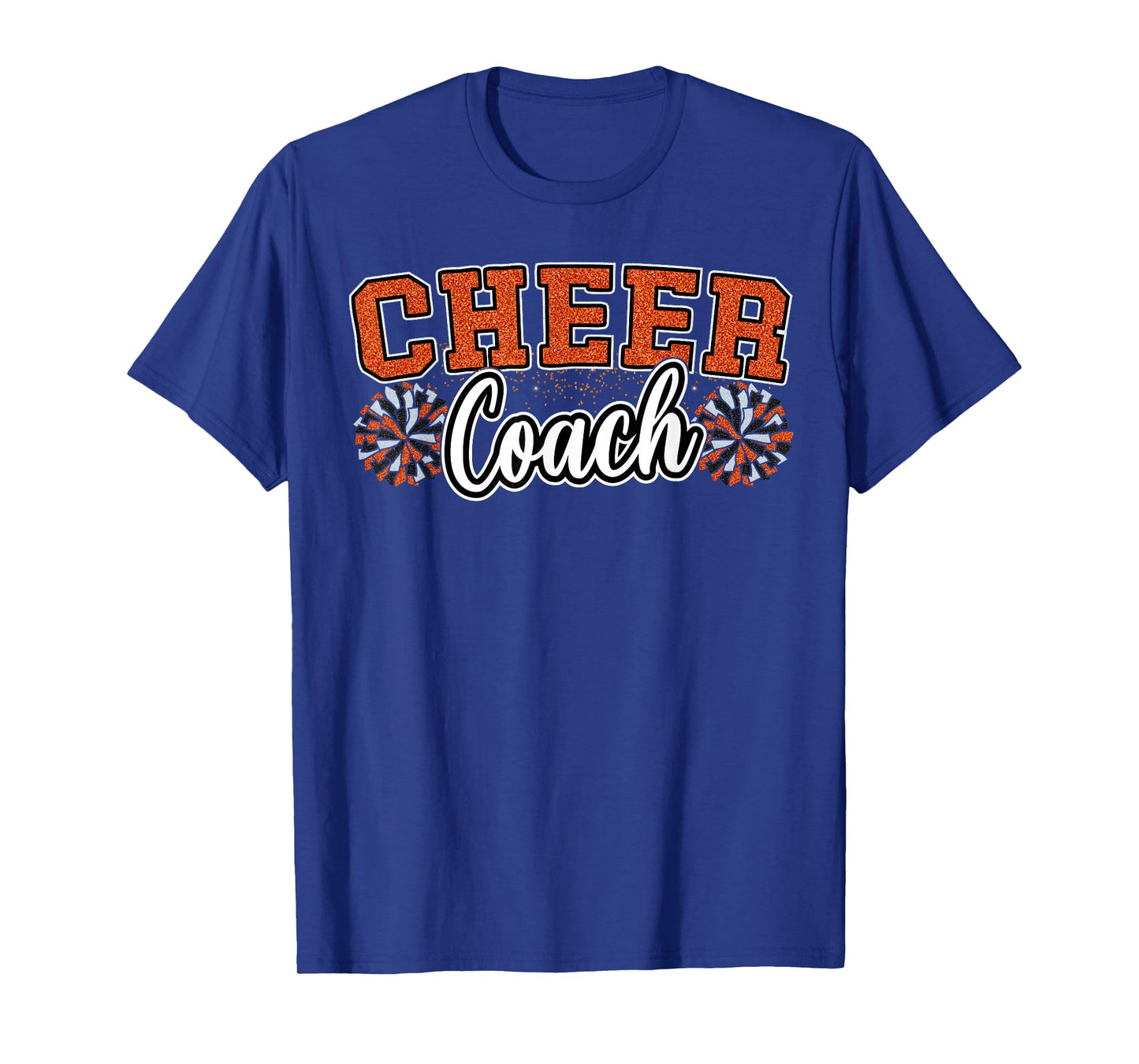 Loud Proud Cheer Coach Orange Pom Poms Cheerleader Women T-Shirt