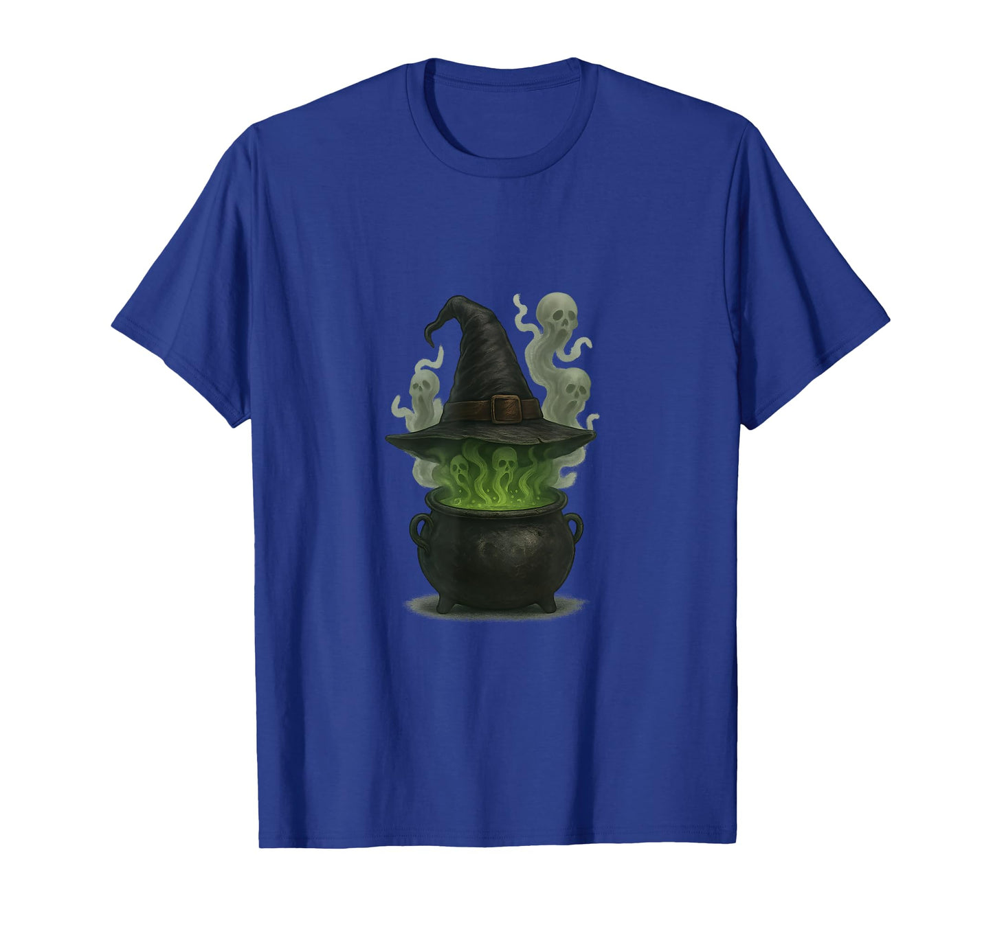 Witch's Cauldron with Witch Hat Scary Halloween Motif T-Shirt