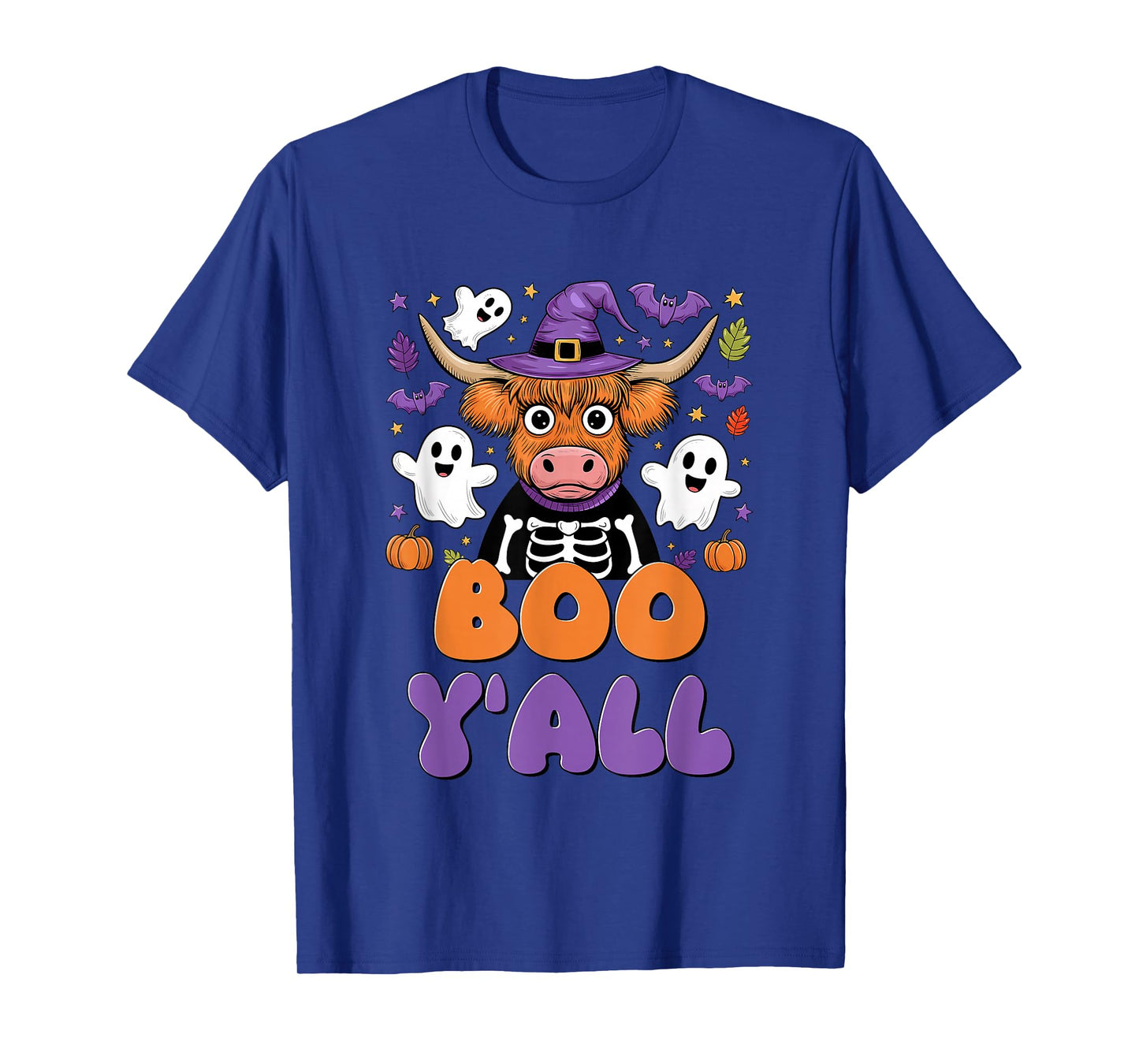 Boo Y'all Funny Halloween Cow Ghost T-Shirt