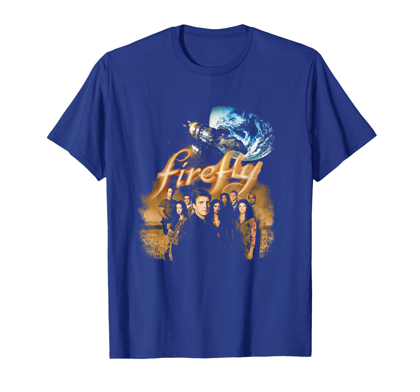 Firefly Iconic Group Shot Retro Vintage Big Chest Poster T-Shirt
