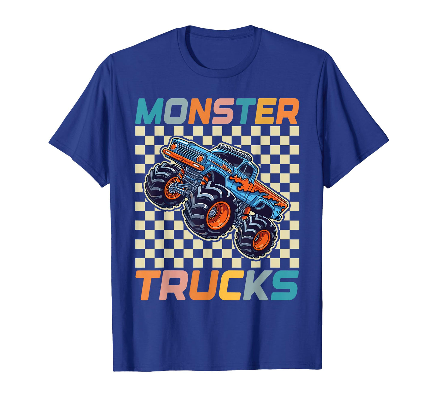 Monster Truck for Toddlers, Kids Monster Truck Retro Vintage T-Shirt