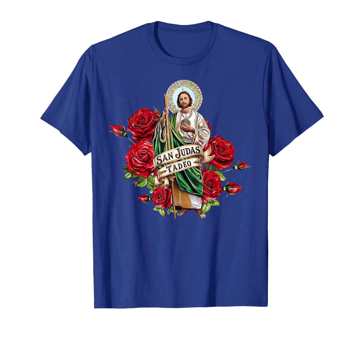 Girls Women Red Roses San Judas Tadeo Con Bandera De Mxico T-Shirt