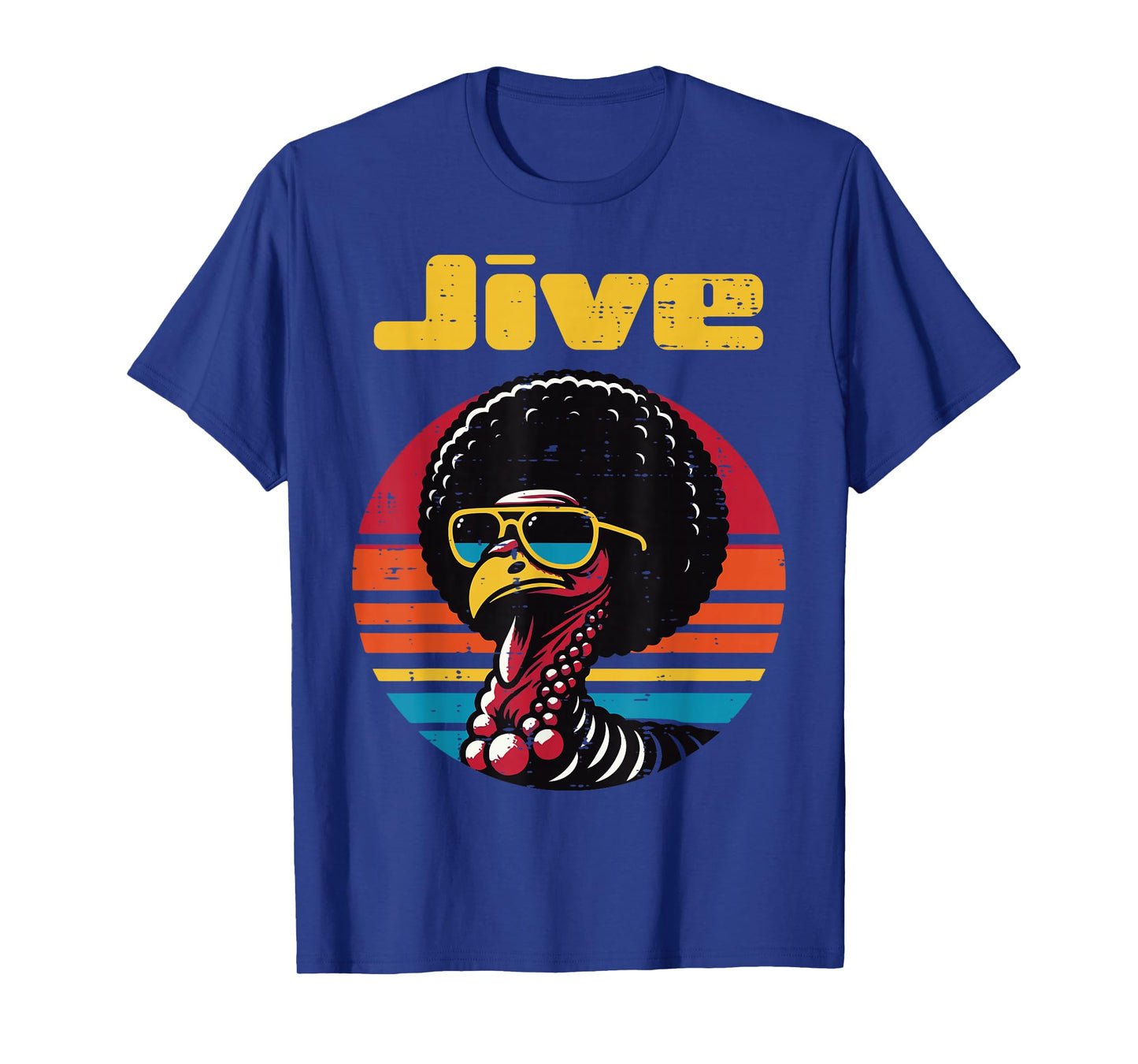 Thanksgiving Afro Turkey Jive Vintage 70s Men Women Kids T-Shirt