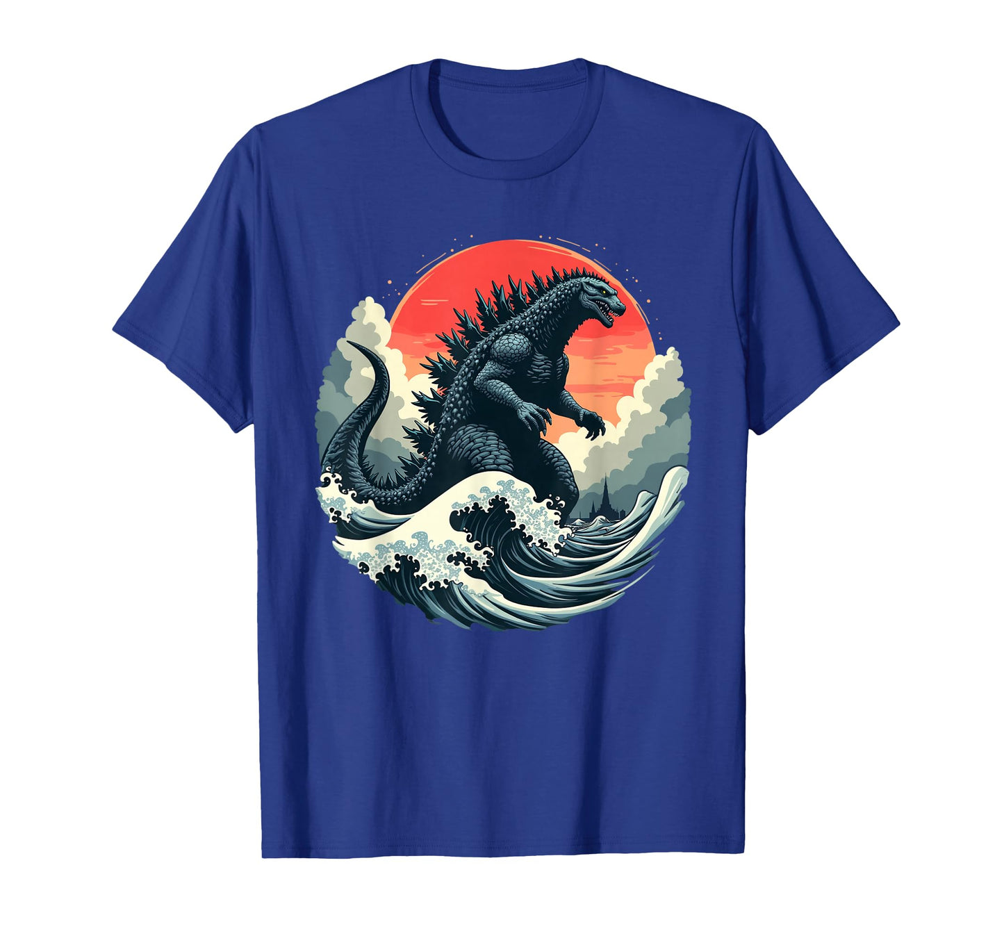 Vintage Japanese Kaiju Monster The Great Wave Off Kanagawa T-Shirt