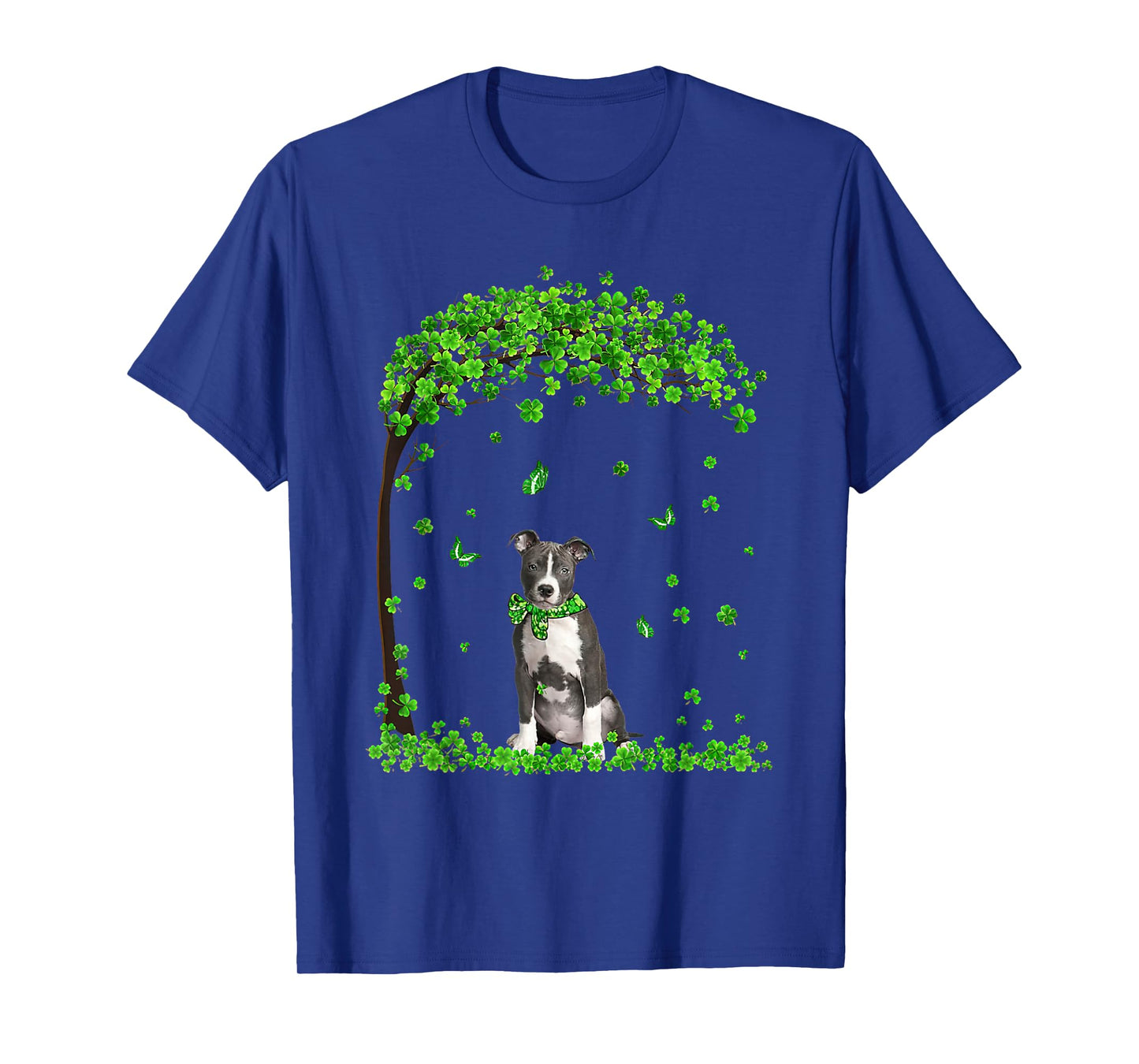 Blue Nose Pitbull St Patricks Day Lover Irish Shamrock Dog T-Shirt for Men Women