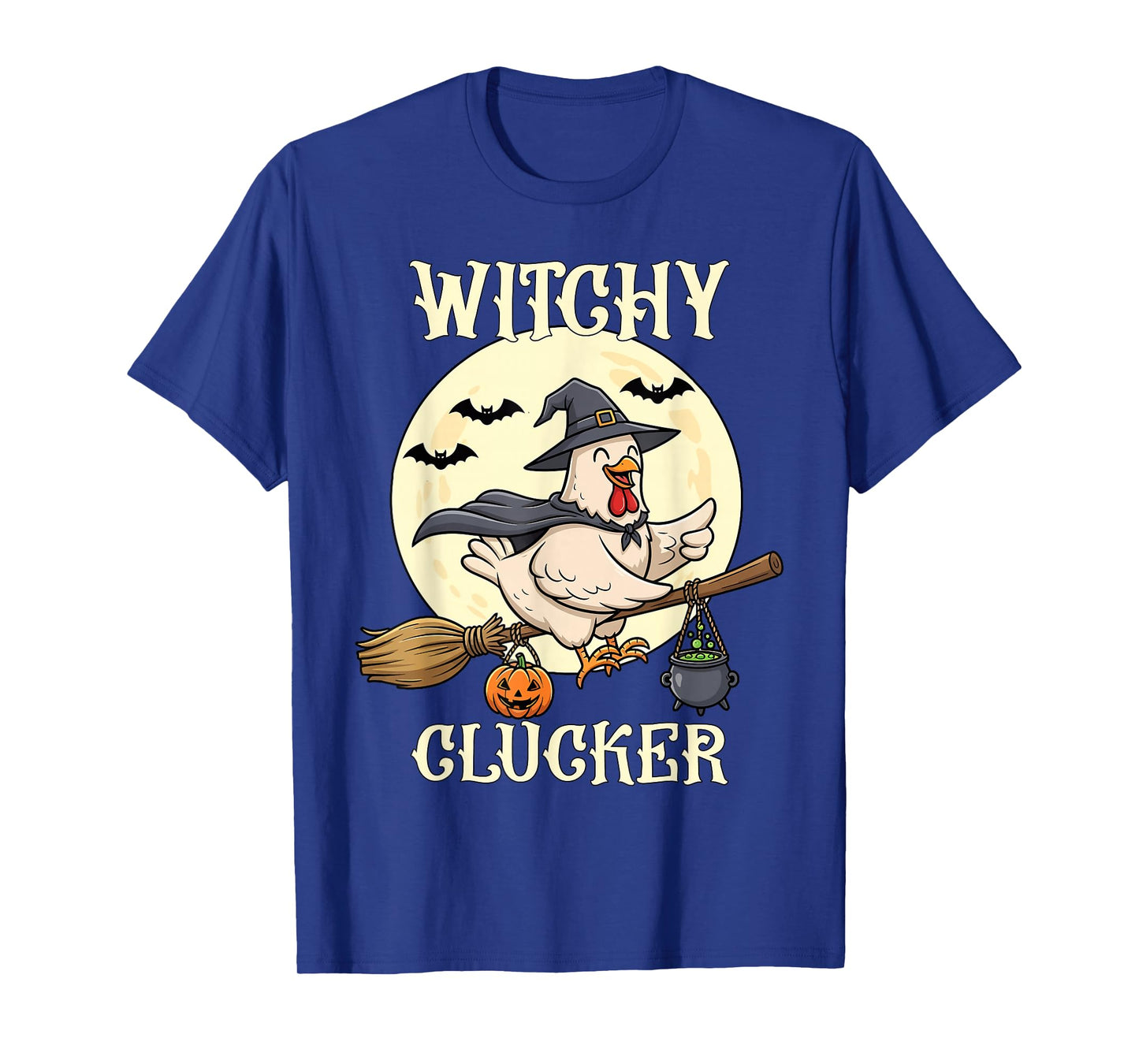 Witchy Clucker Funny Chicken Halloween Costume T-Shirt