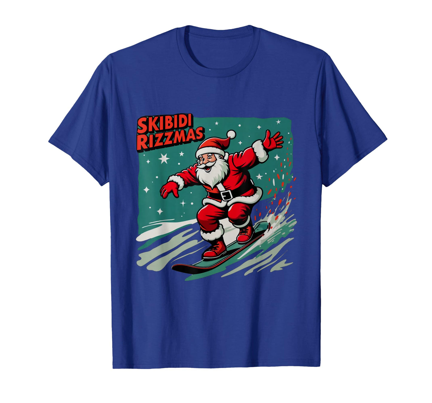 Skibidi Rizzmas Christmas Rizz Santa Claus Funny Kid Cool T-Shirt