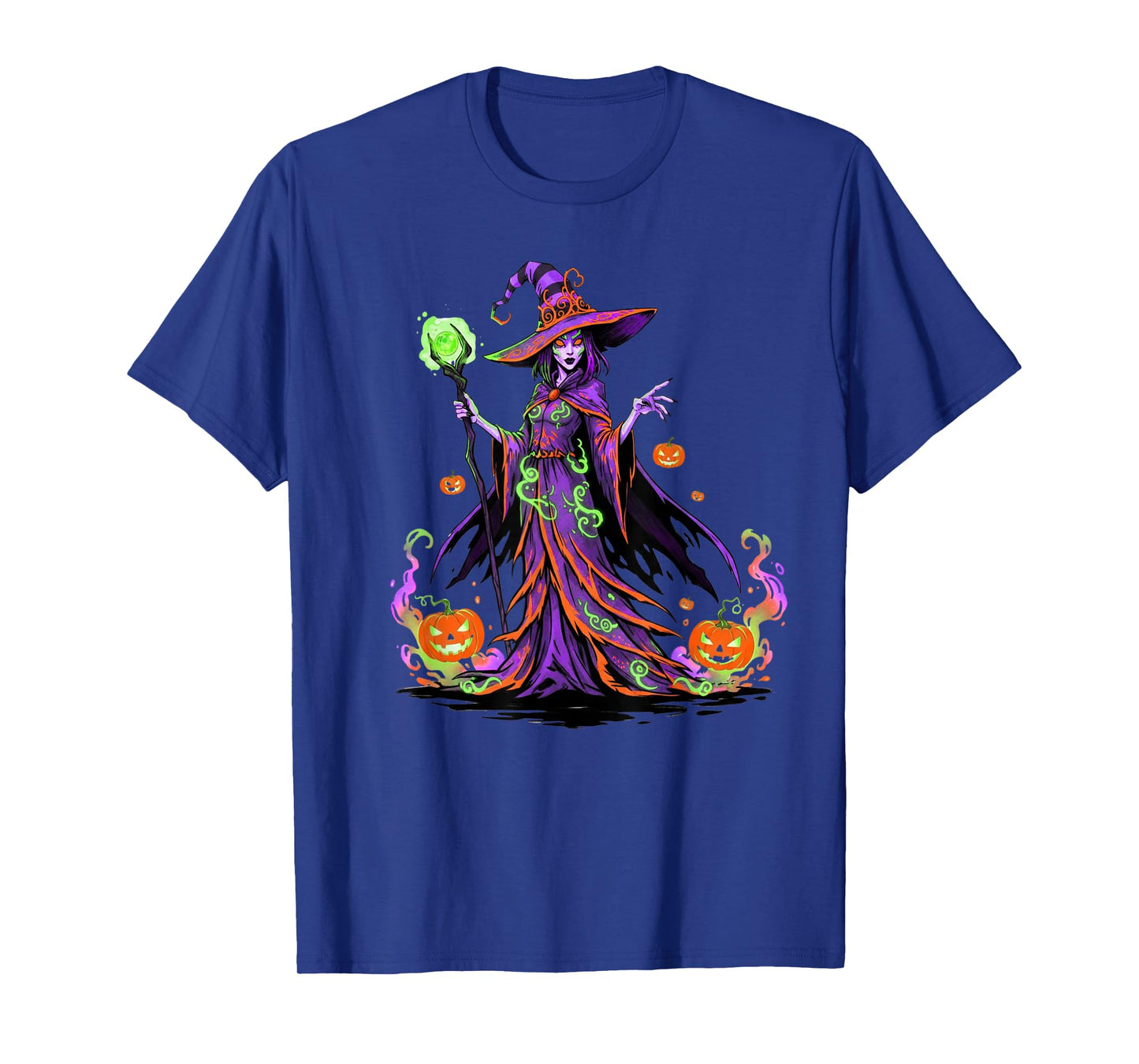 Funny Vintage Wicked Halloween Witch Design Men Women Kids T-Shirt