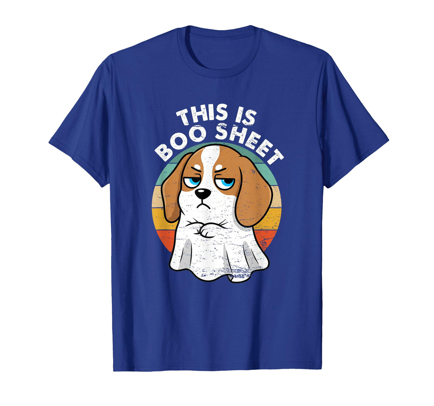 This is Boo Sheet Beagle Dog Retro Halloween Funny Dog T-Shirt