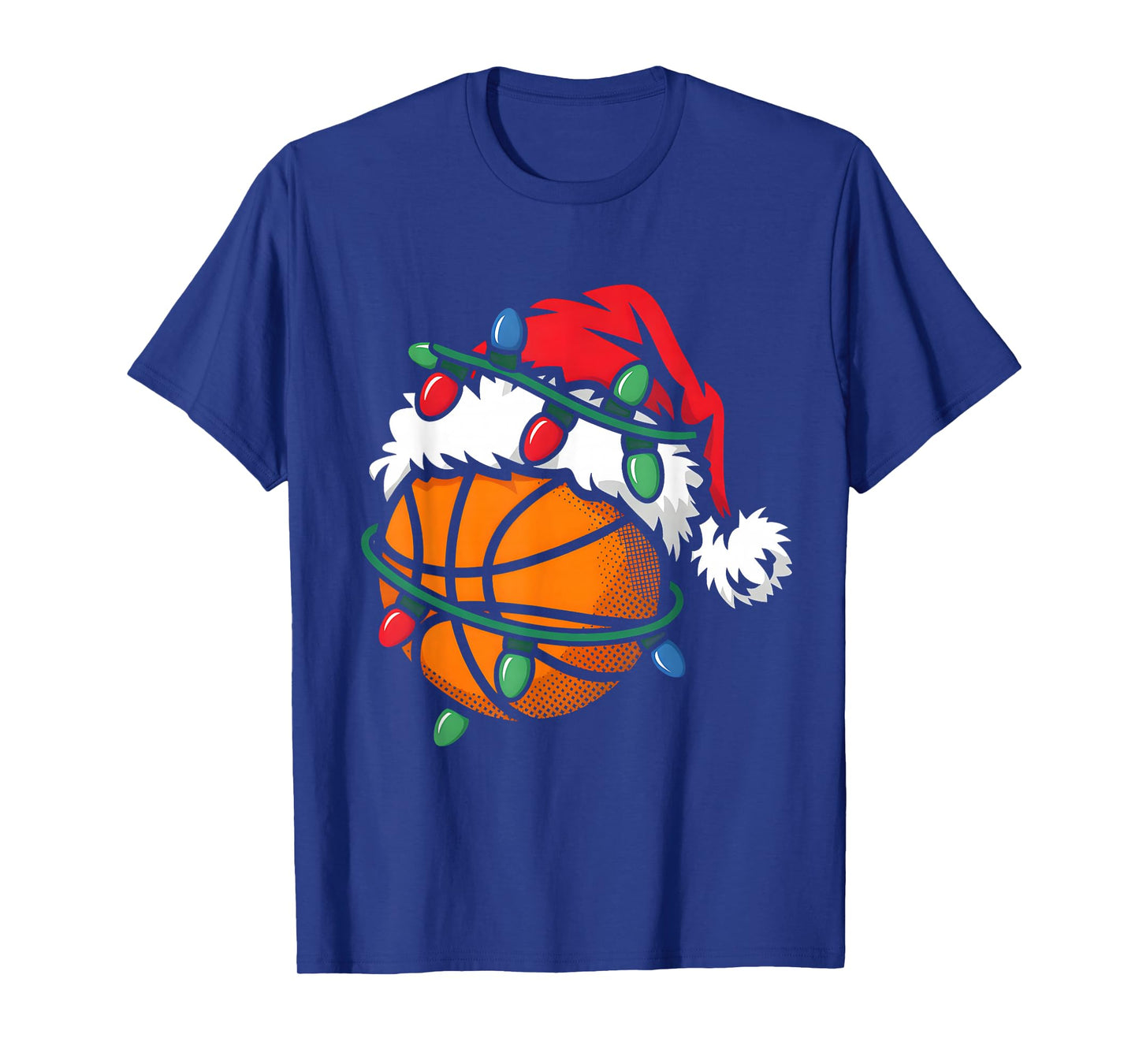Basketball Ball Santa Hat Xmas Christmas Basketball Lover T-Shirt