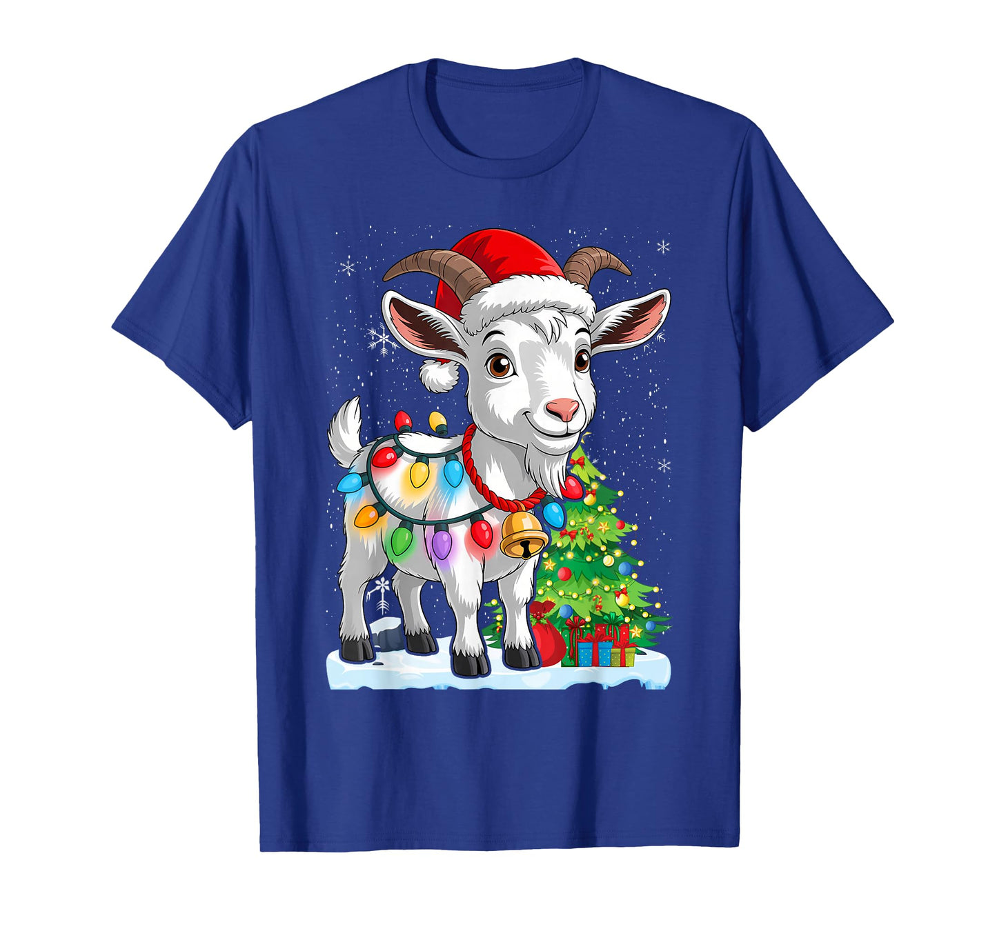 Santa Goat Christmas Xmas Light for Lover T-Shirt
