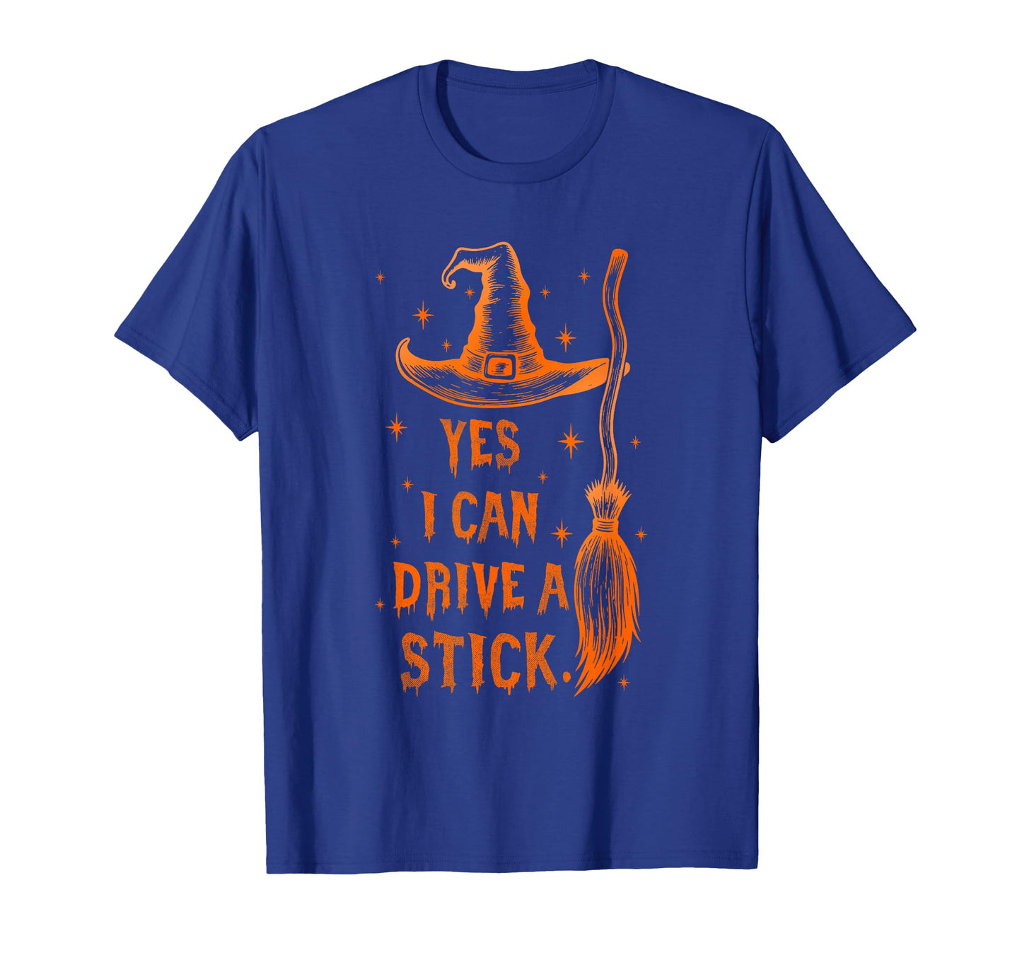 Yes I Can Drive A Stick Funny Halloween Spooky Witch T-Shirt