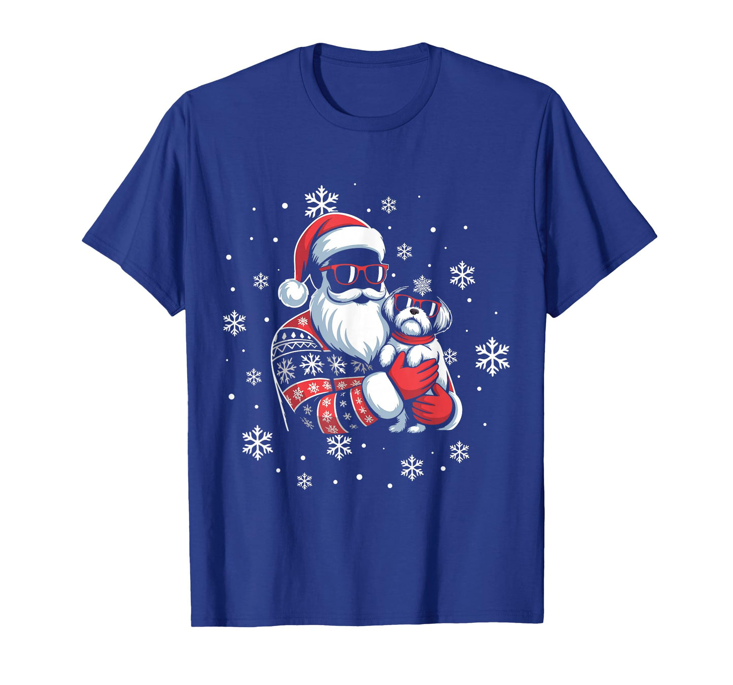 Schnauzer Dog Santa Happy Christmas Funny Ugly Christmas T-Shirt