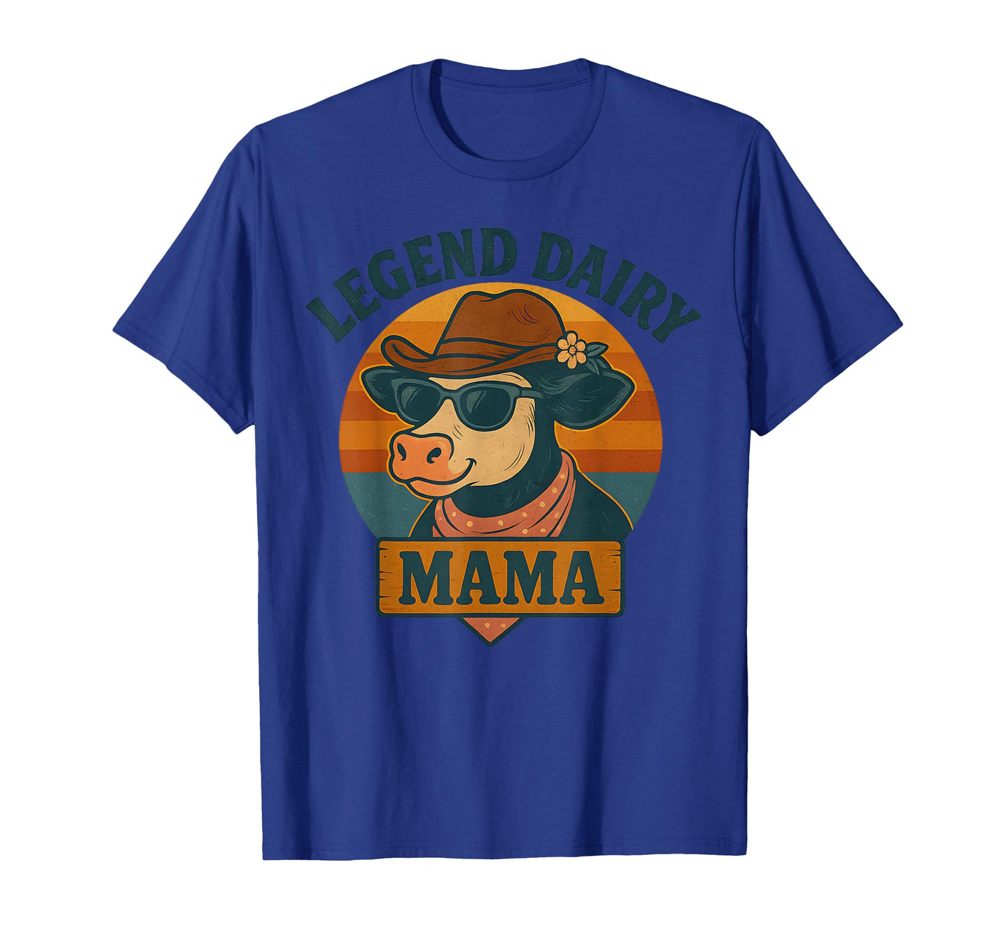 Legend Dairy Mama Funny Cattle Farmer Mom Cow 70s Southern T-Shirt