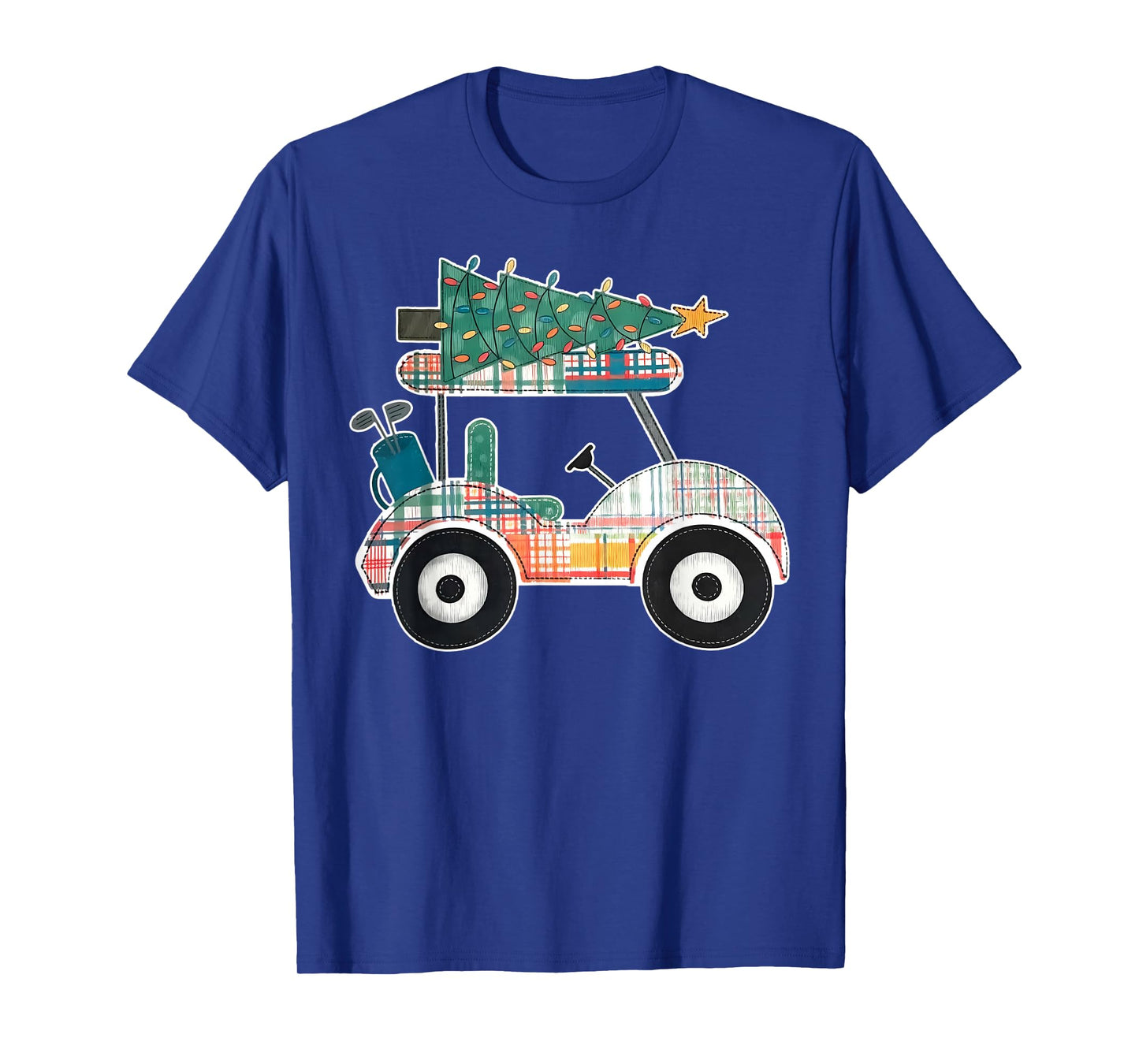Golf Cart Christmas Tree Lights Xmas Sport Golfer Golfing T-Shirt