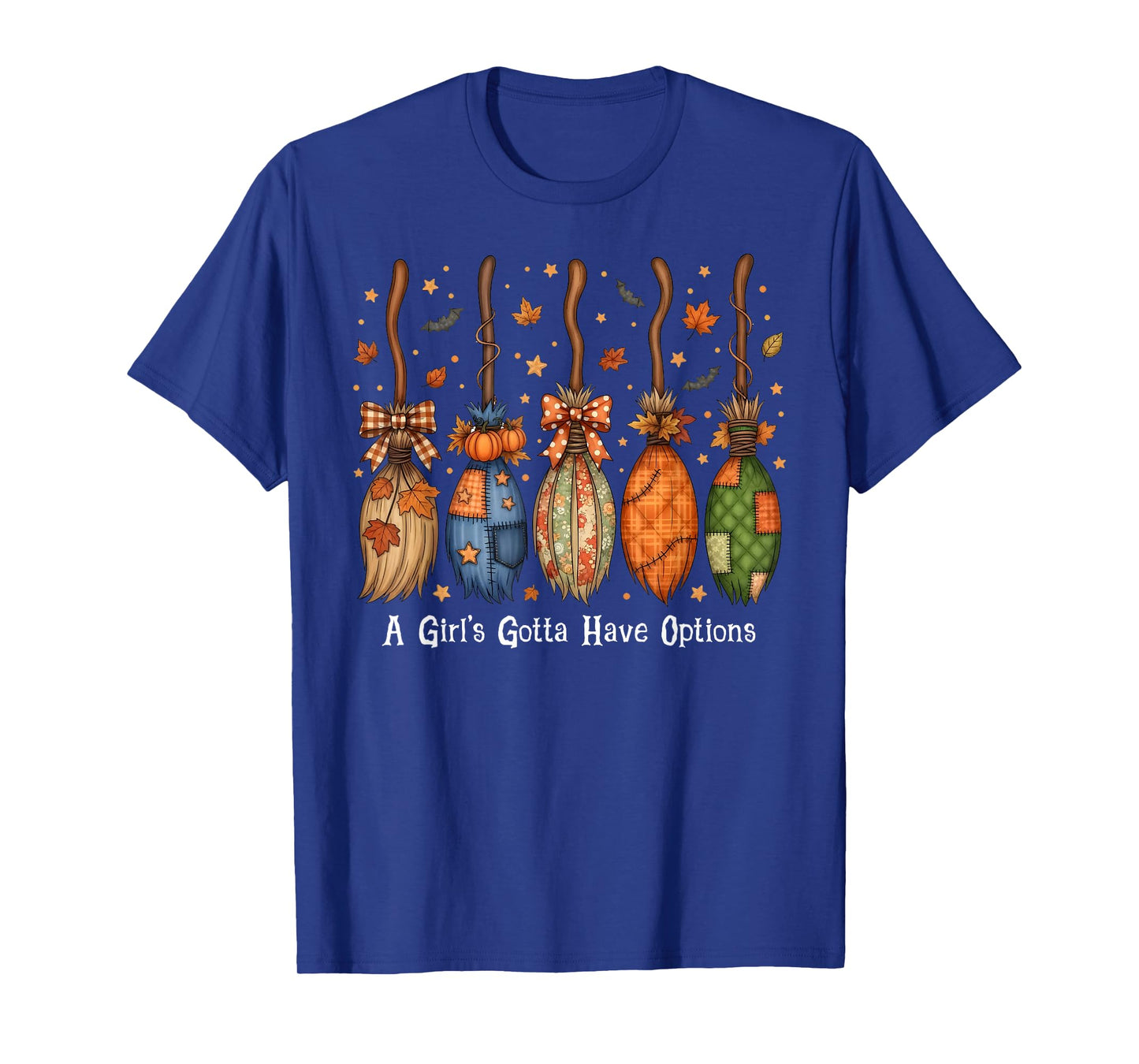 Funny Halloween A Girl's Gotta Have Options Witch Broom Kids T-Shirt