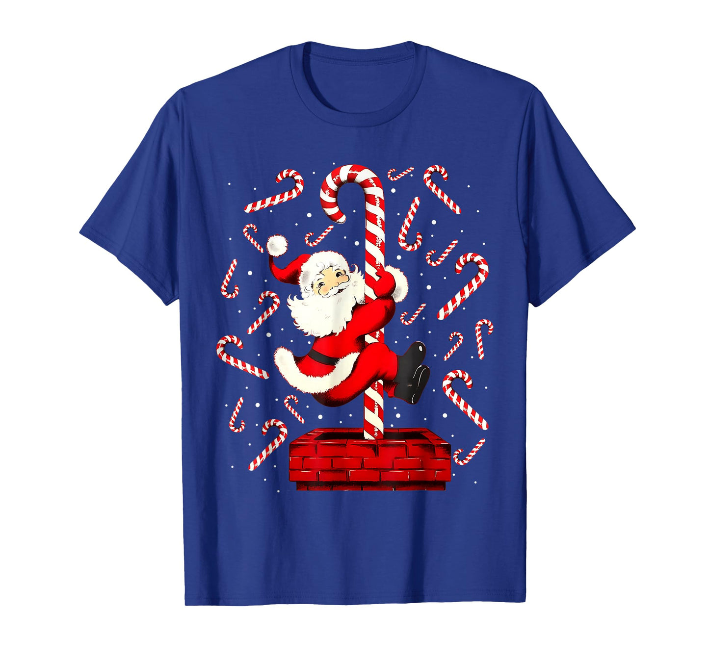 Candy Cane Christmas Santa Funny Lights Xmas Men Women Kids T-Shirt