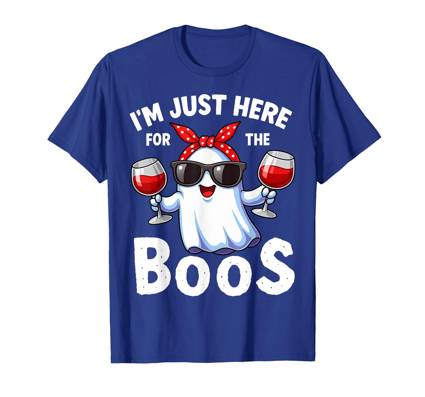 I'm Just Here for The Boos Halloween Women Ghost Vintage T-Shirt