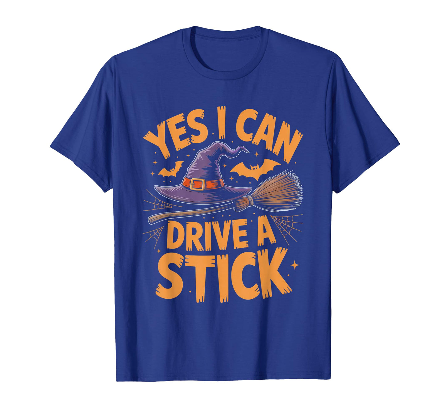Yes I Can Drive A Stick Funny Halloween Spooky Witch T-Shirt