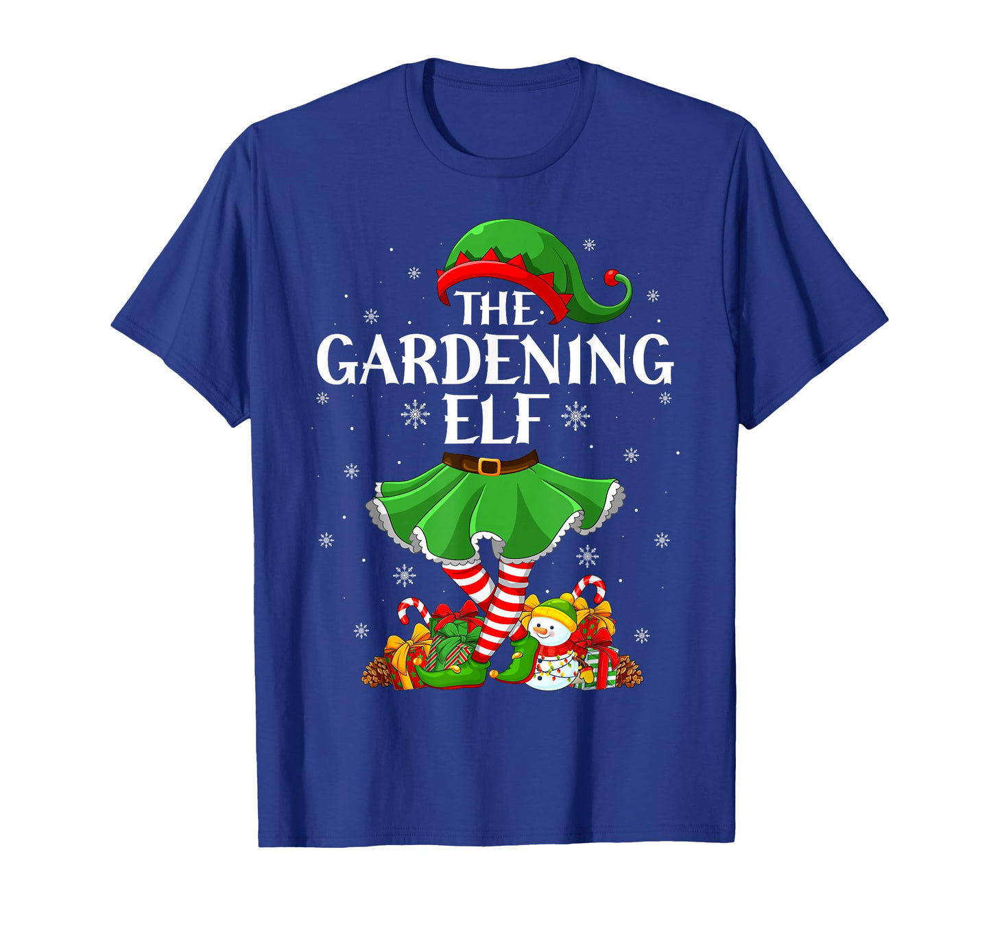 Gardening Elf Christmas Family Elf Squad Xmas Girls Women T-Shirt