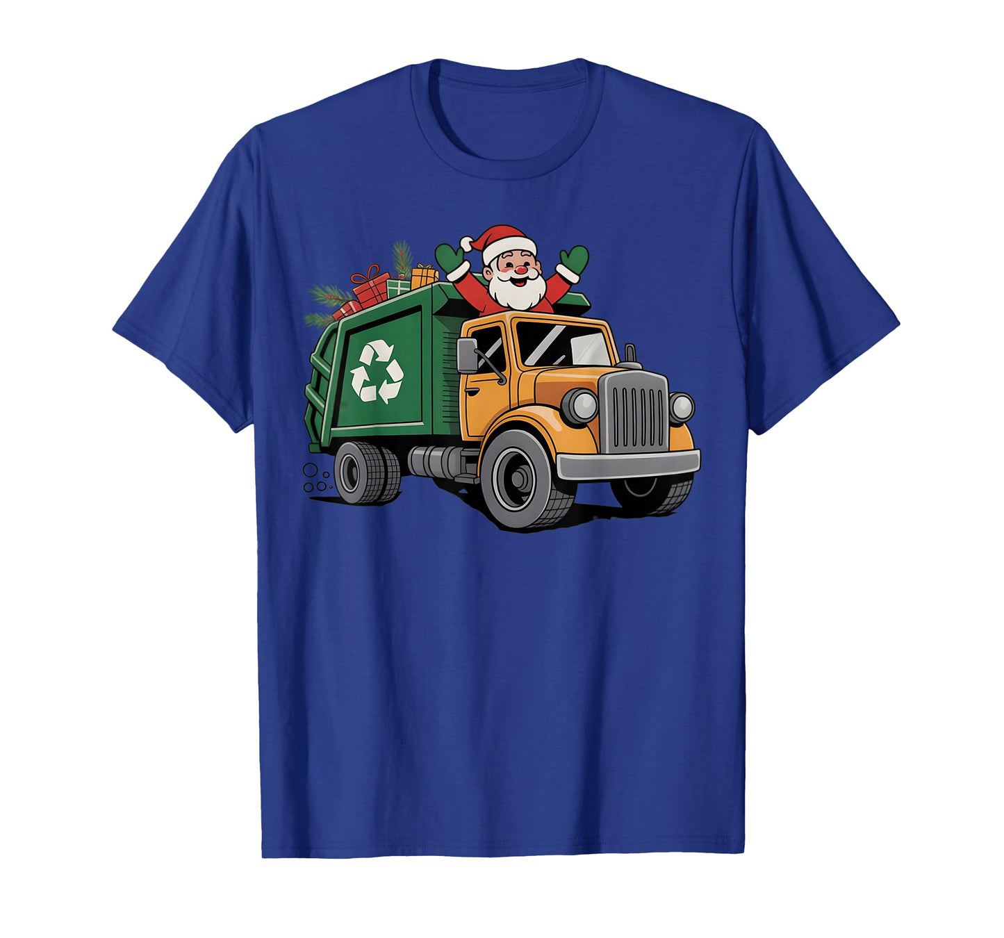 Garbage Truck Christmas Cute Santa Xmas Boys Girls Men Kids T-Shirt