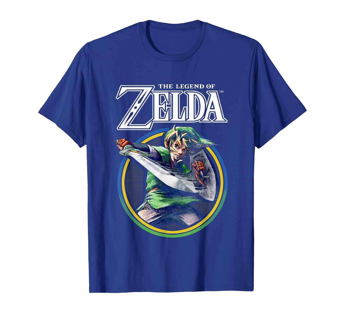 The Legend of Zelda Link Retro Hyrule Hero Circle Portrait T-Shirt