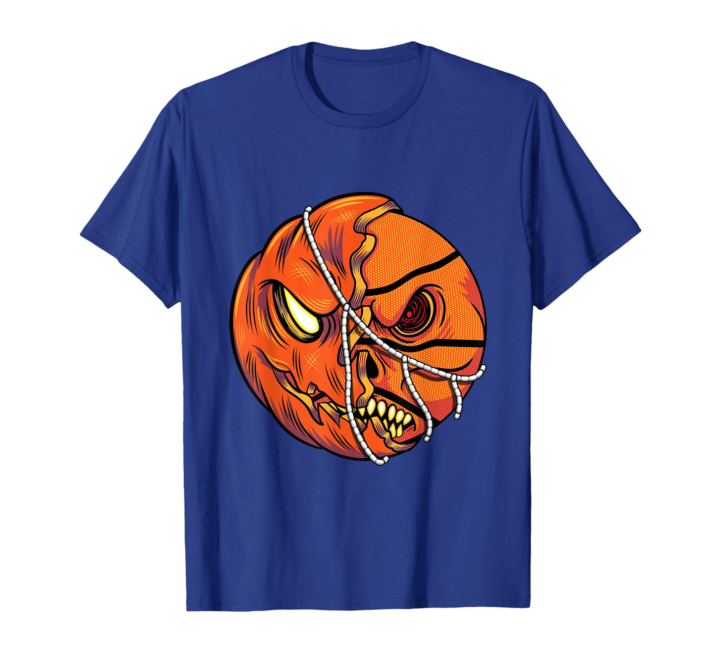 Pumpkin Skull Design - Halloween Hooper Basketball Player T-Shirt