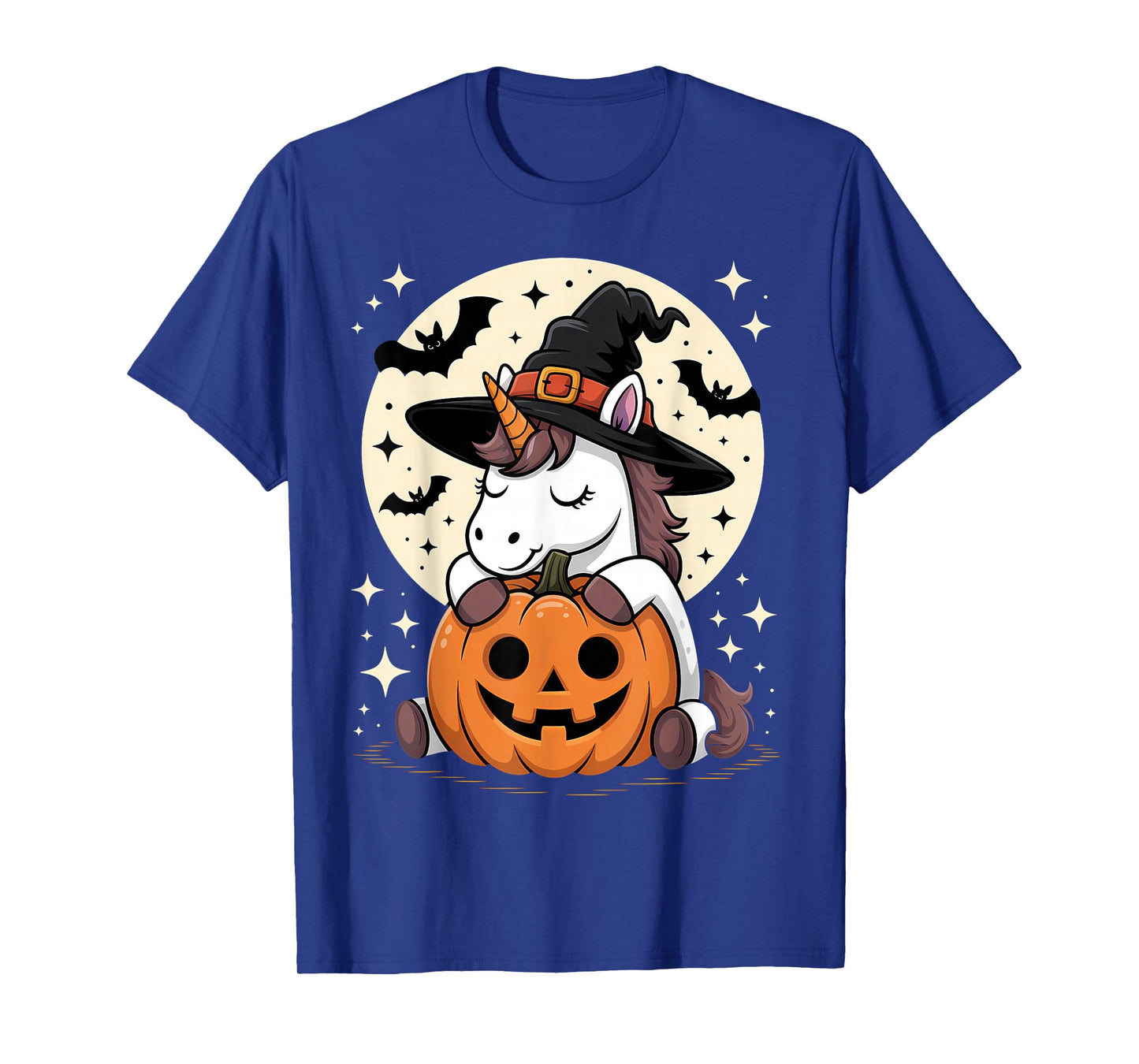Halloween Unicorn Witch Hat Pumpkin Spooky T-Shirt