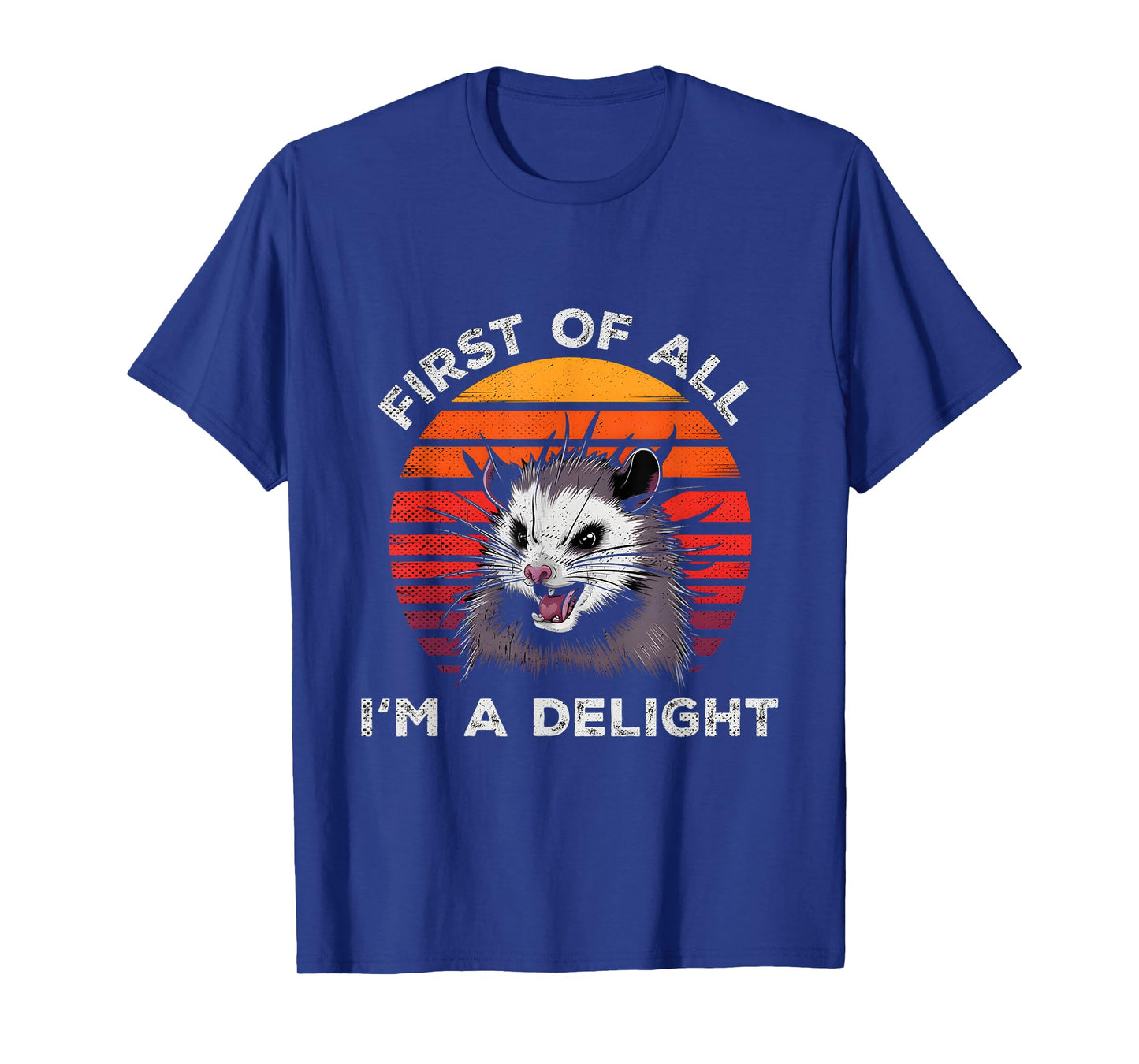 Sarcastic Pun Opossum Men Women First Of All Im A Delight T-Shirt