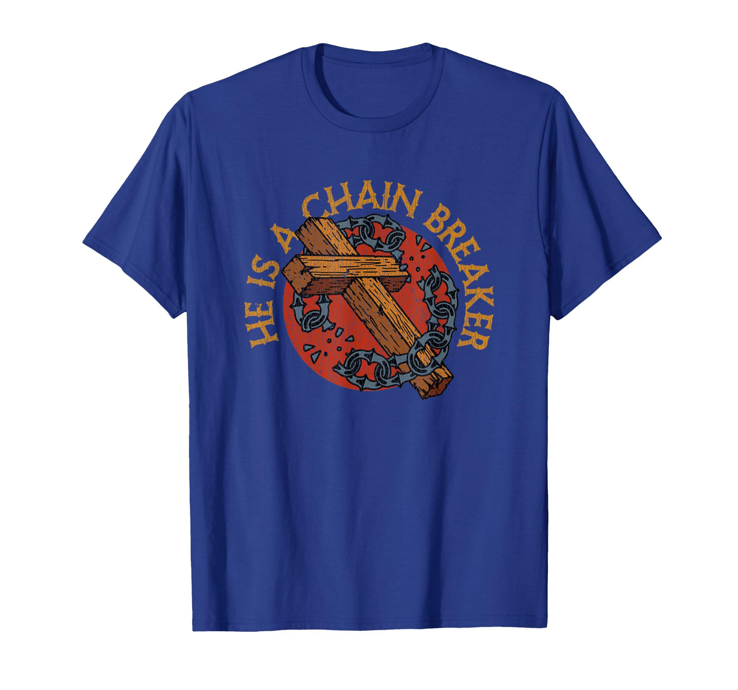 Vintage Chain Breaker Saved Born Again Cross T-Shirt