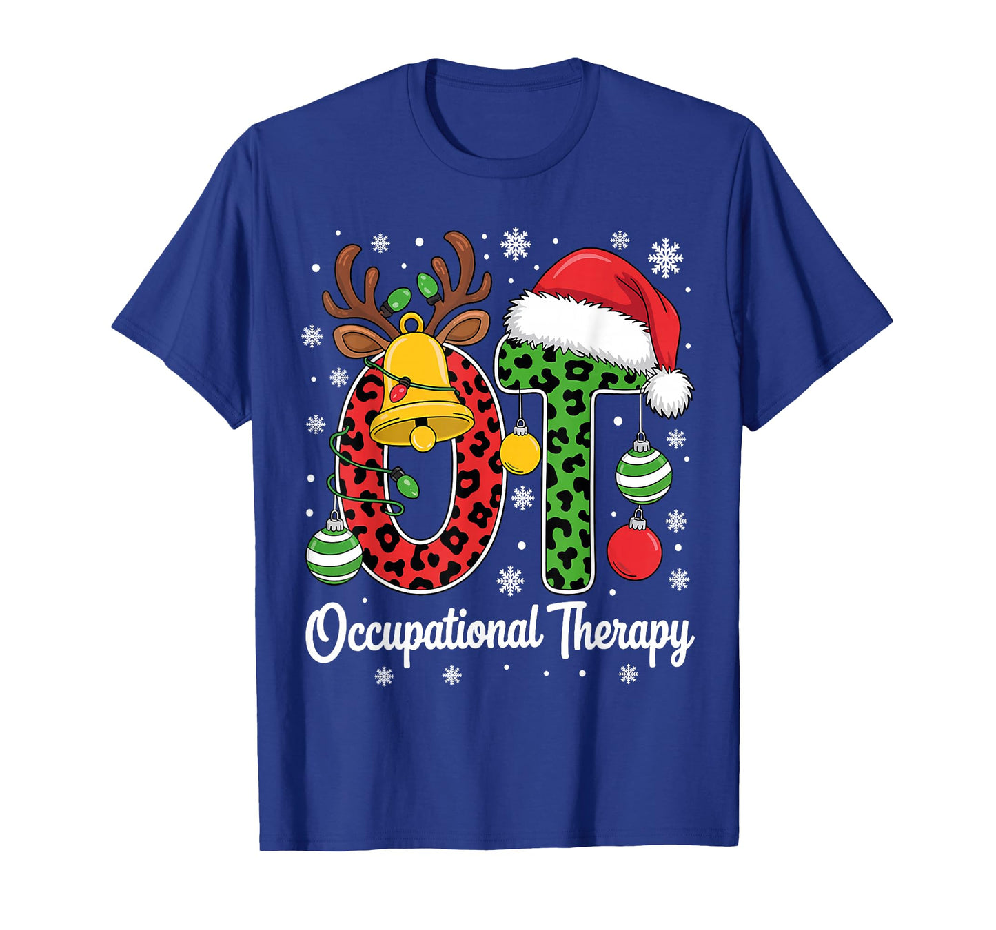 Occupational Therapy Christmas Santa hat OT Therapist Xmas T-Shirt