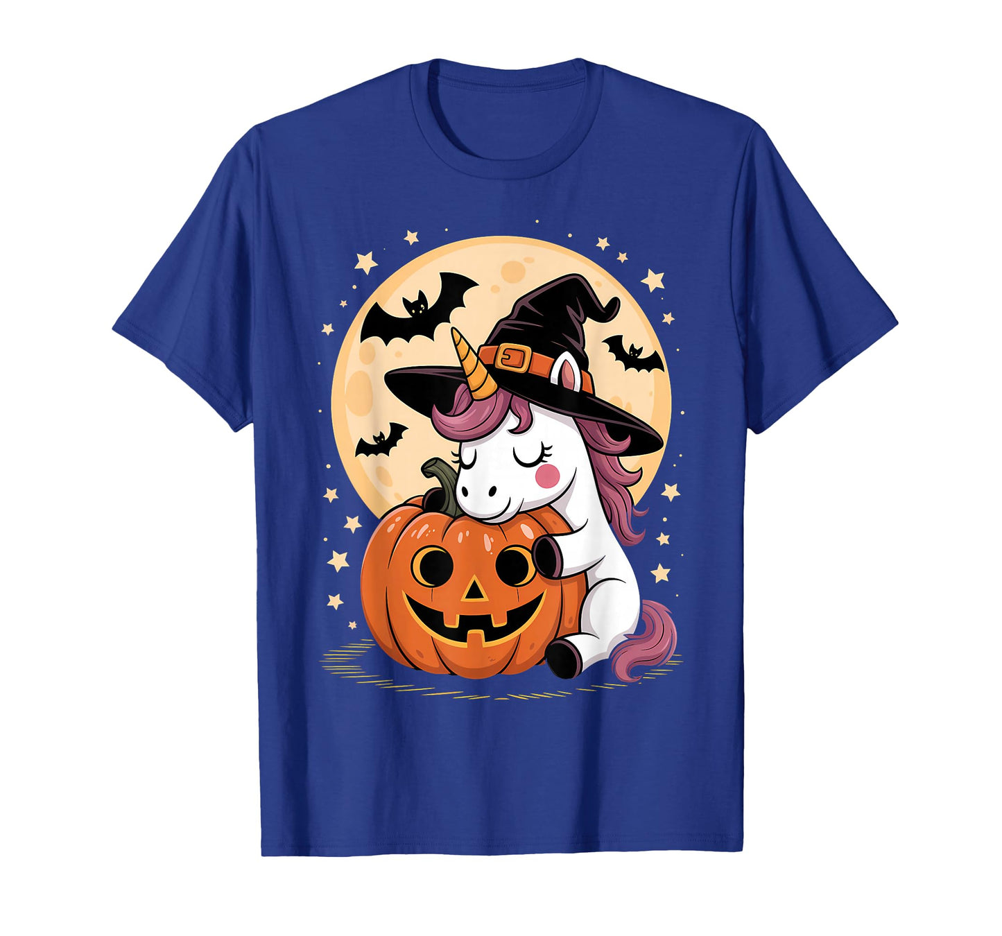 Halloween Unicorn Witch Hat Pumpkin Spooky T-Shirt