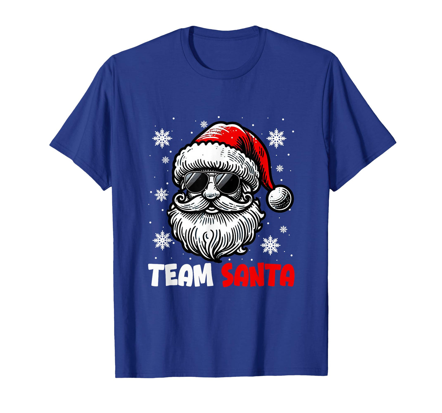 Team Santa Christmas Santa Face Sunglasses Matching Family T-Shirt