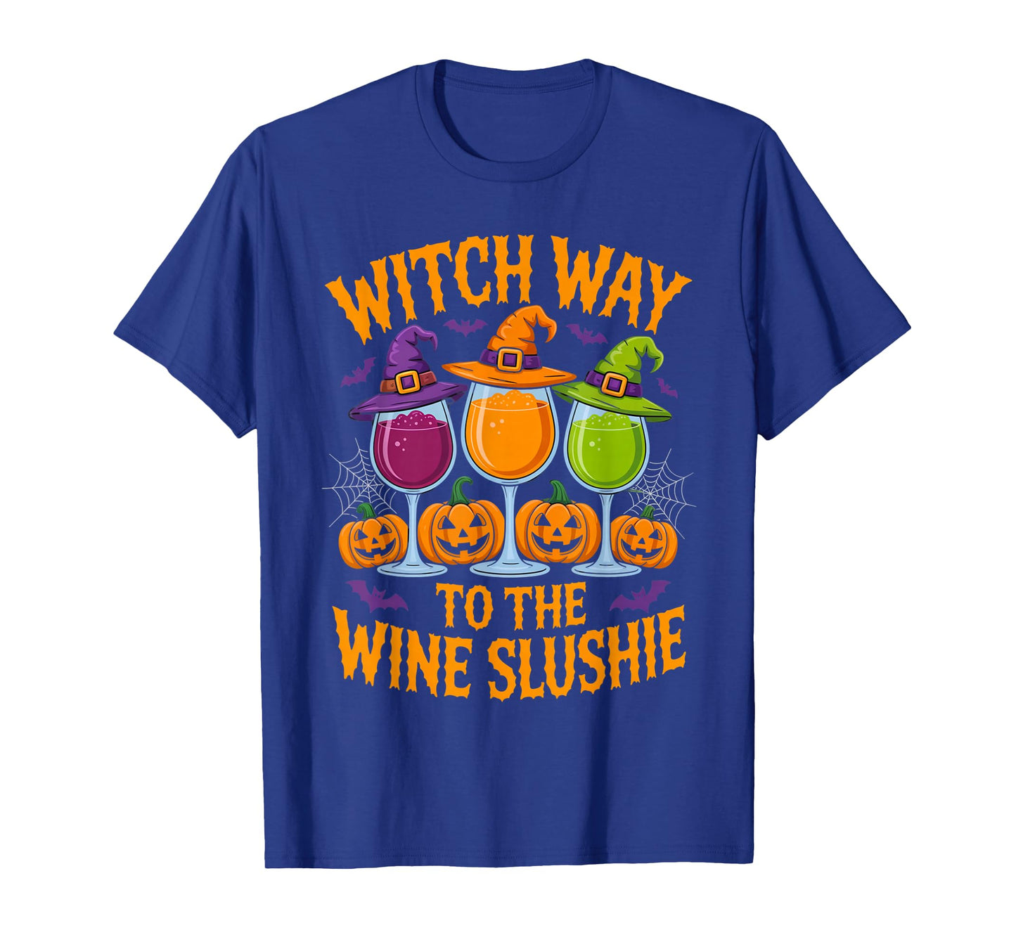 Witch Way to The Wine Slushie Halloween Drinking Outfit T-Shirt
