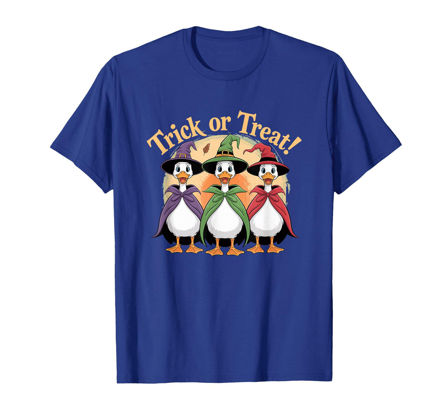 Trick or, Treat Cute Halloween Witch Ducks T-Shirt