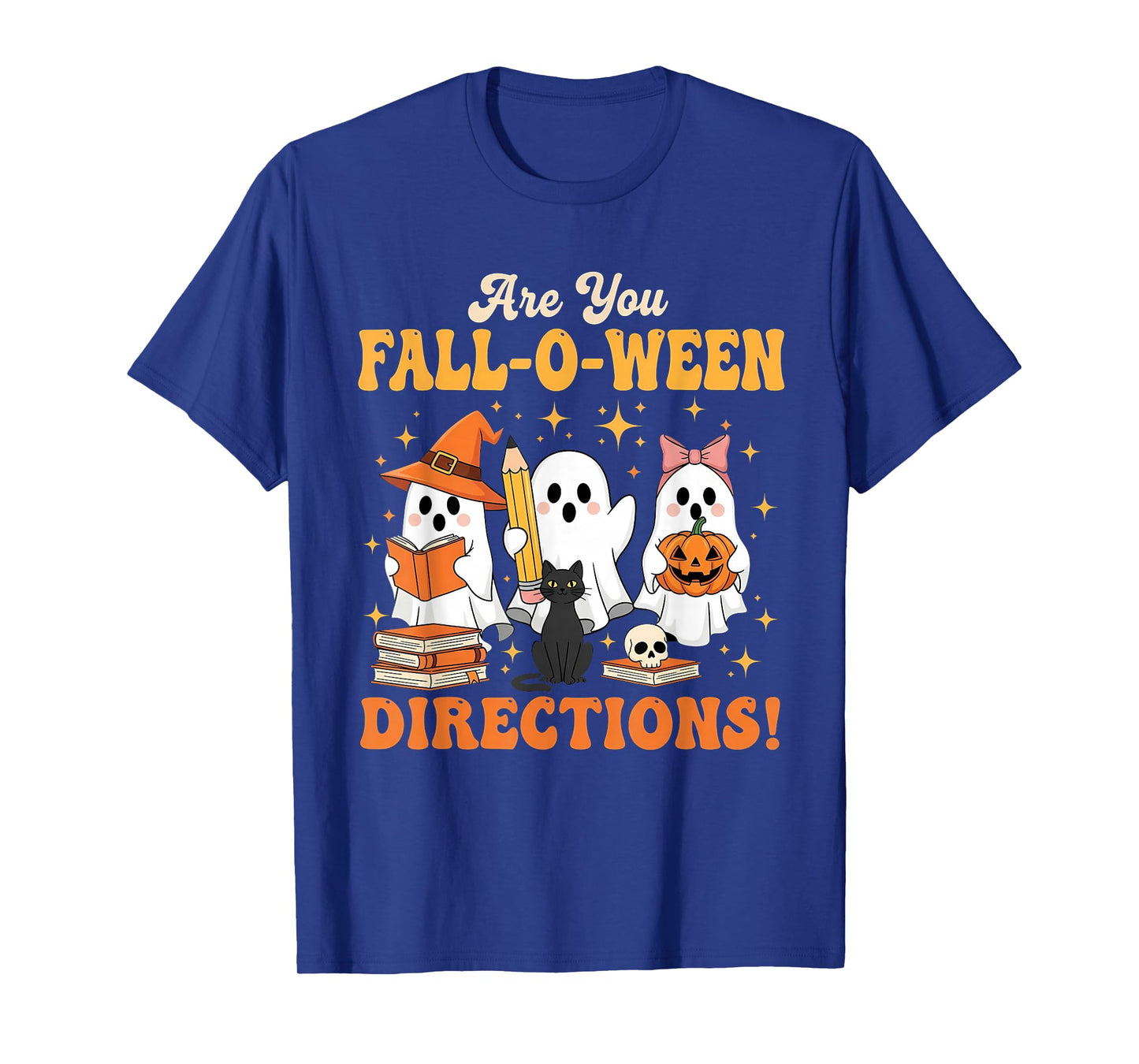 are You Fall O Ween Directions Funny Teacher Ghost T-Shirt