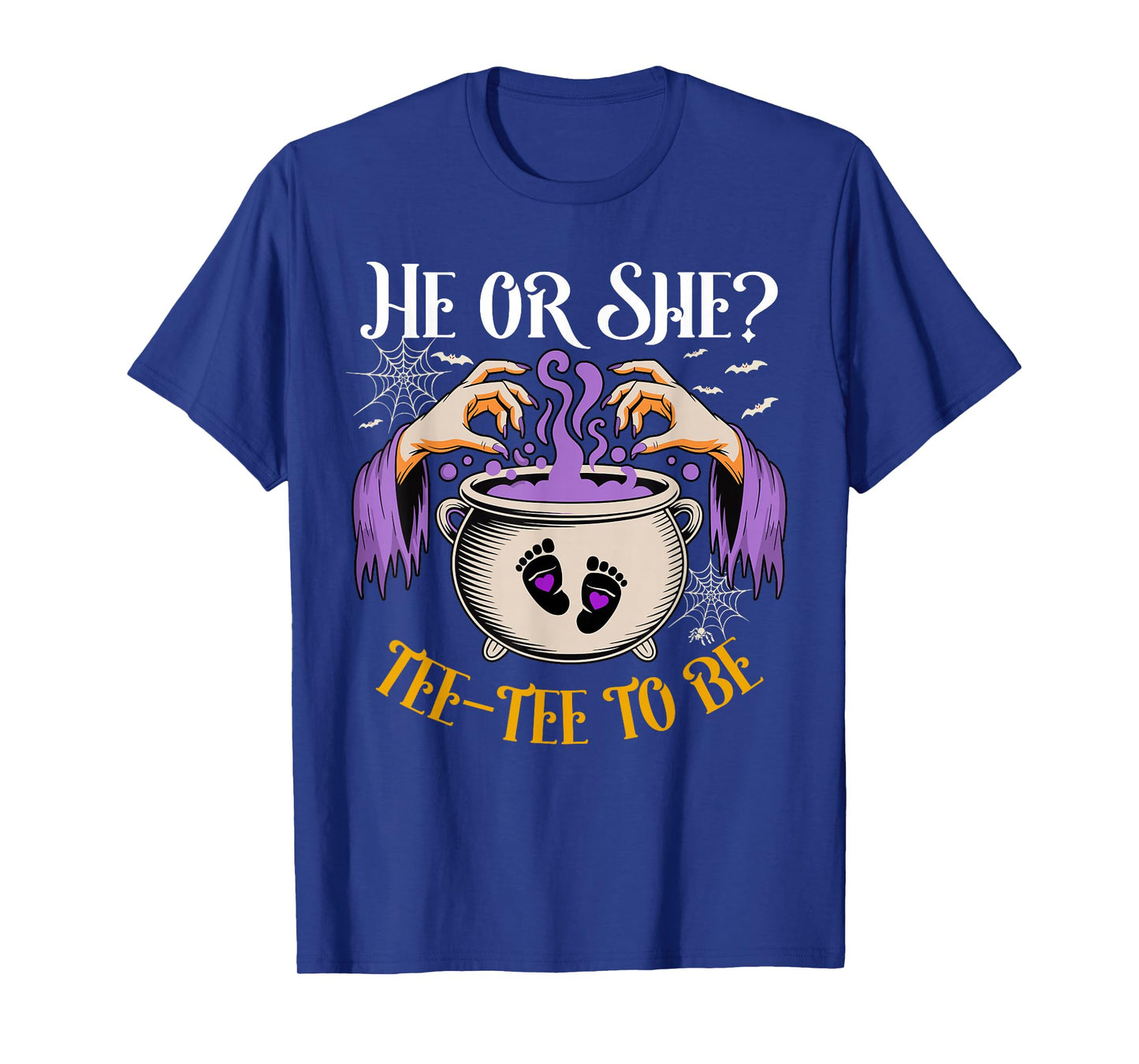 He Or She Tee Tee to Be Baby Reveal Halloween Costume T-Shirt