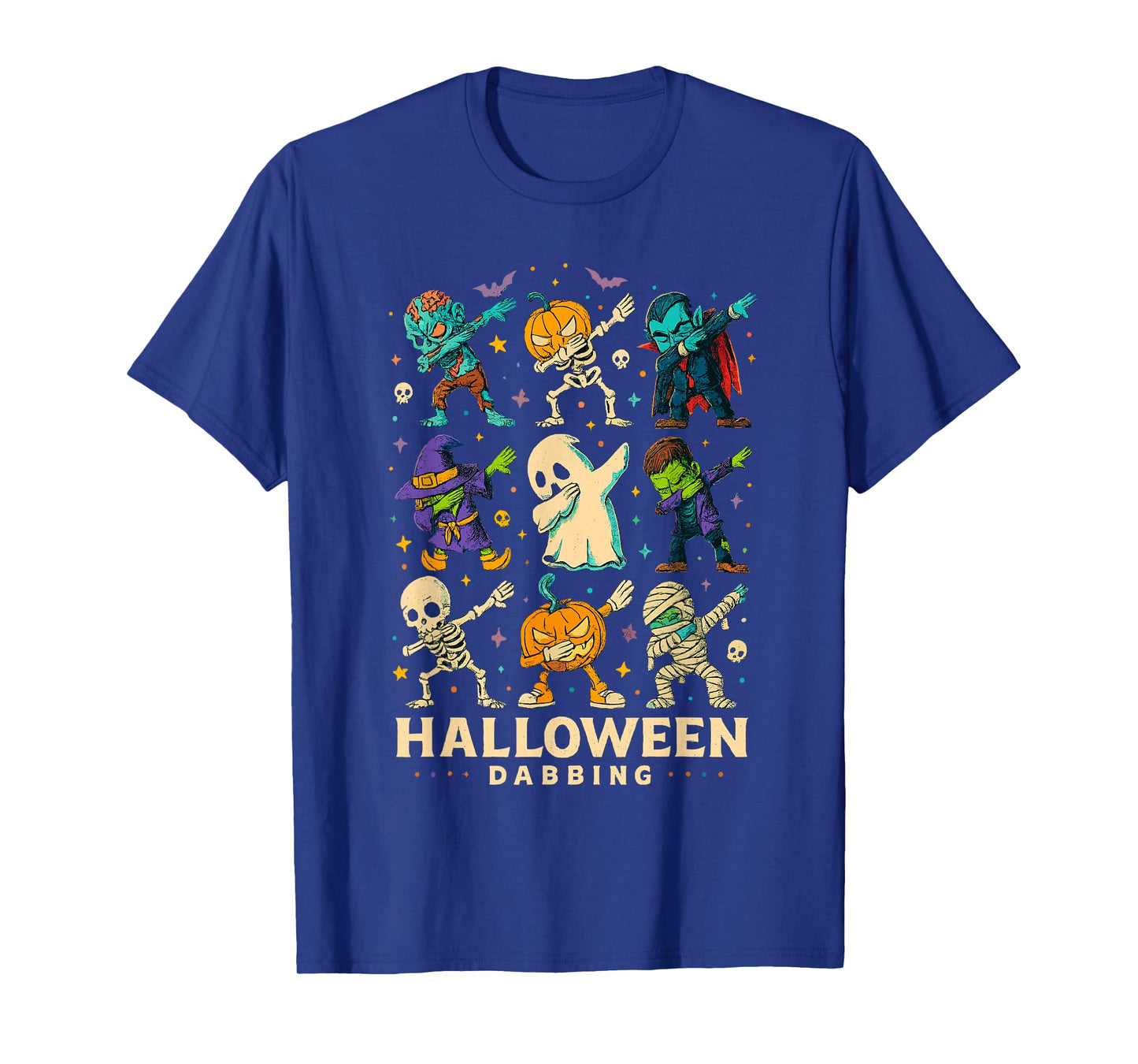 Funny Halloween Dab Dance with Skeleton Witch Zombie Ghost T-Shirt