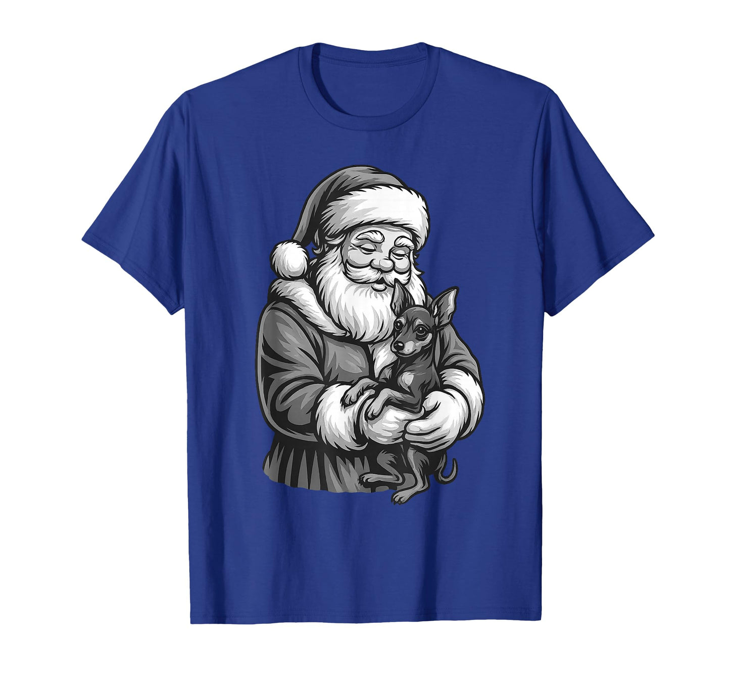 Miniature Pinscher Santa Claus Christmas Dog Lover T-Shirt