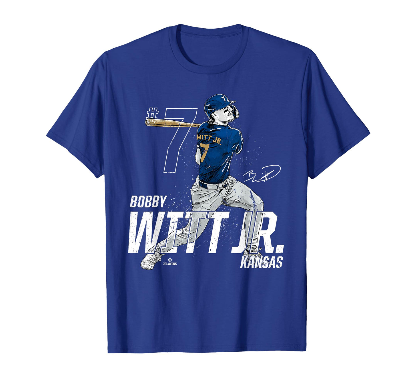 Dynamic Pose Bobby Witt Jr Kansas City Baseball MLBPA T-Shirt