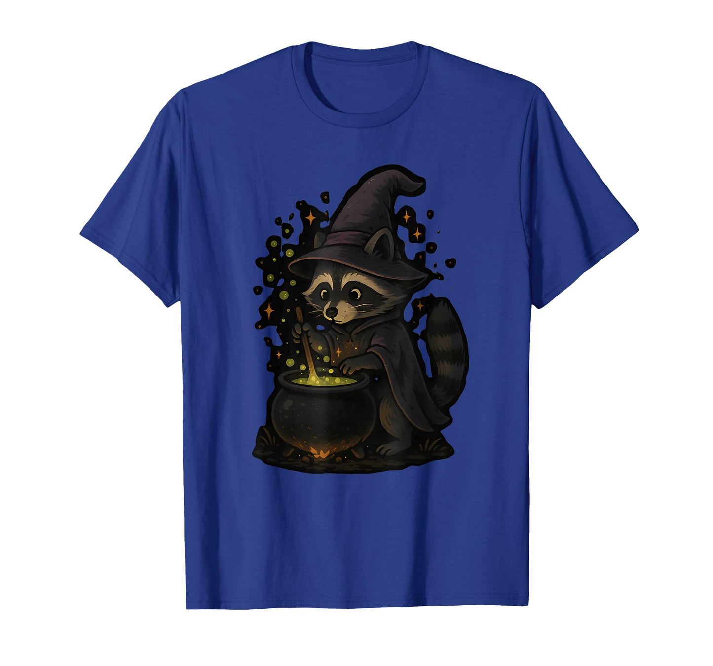 Witch Raccoon Stirring Cauldron T-Shirt