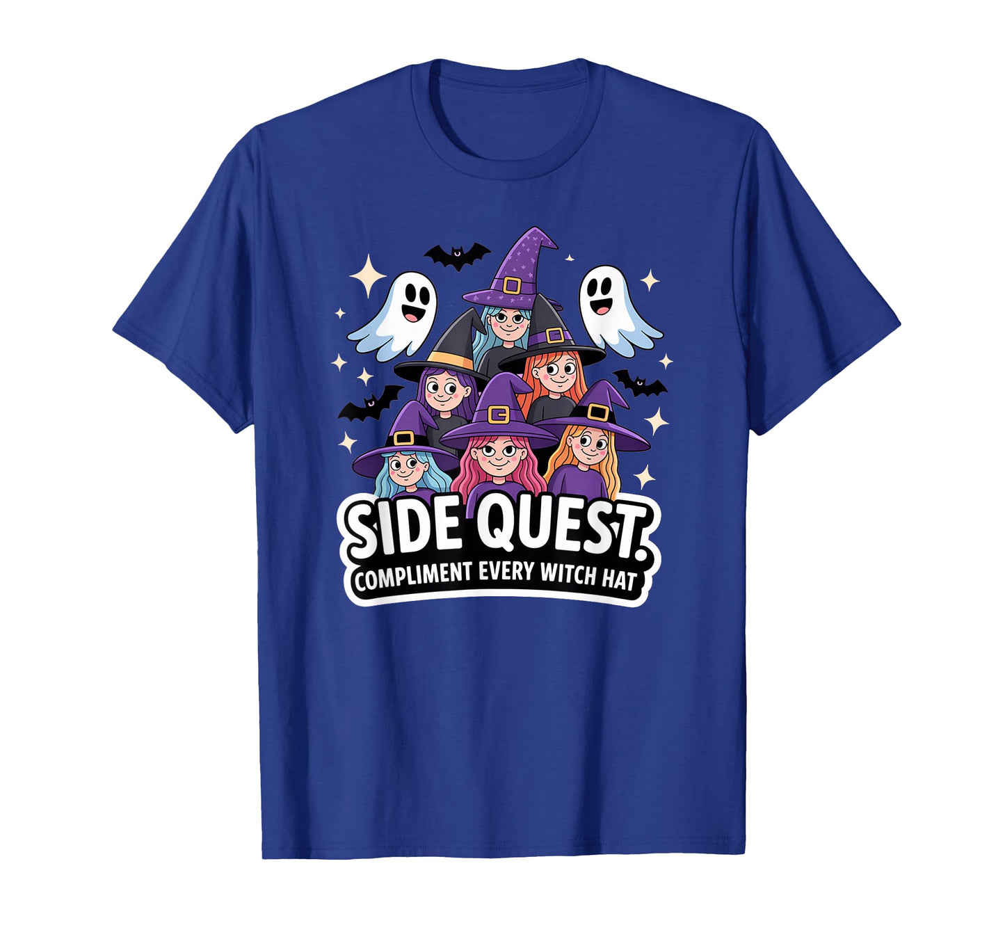 Side Quest: Compliment Witch hat, Funny Side Quest Halloween T-Shirt