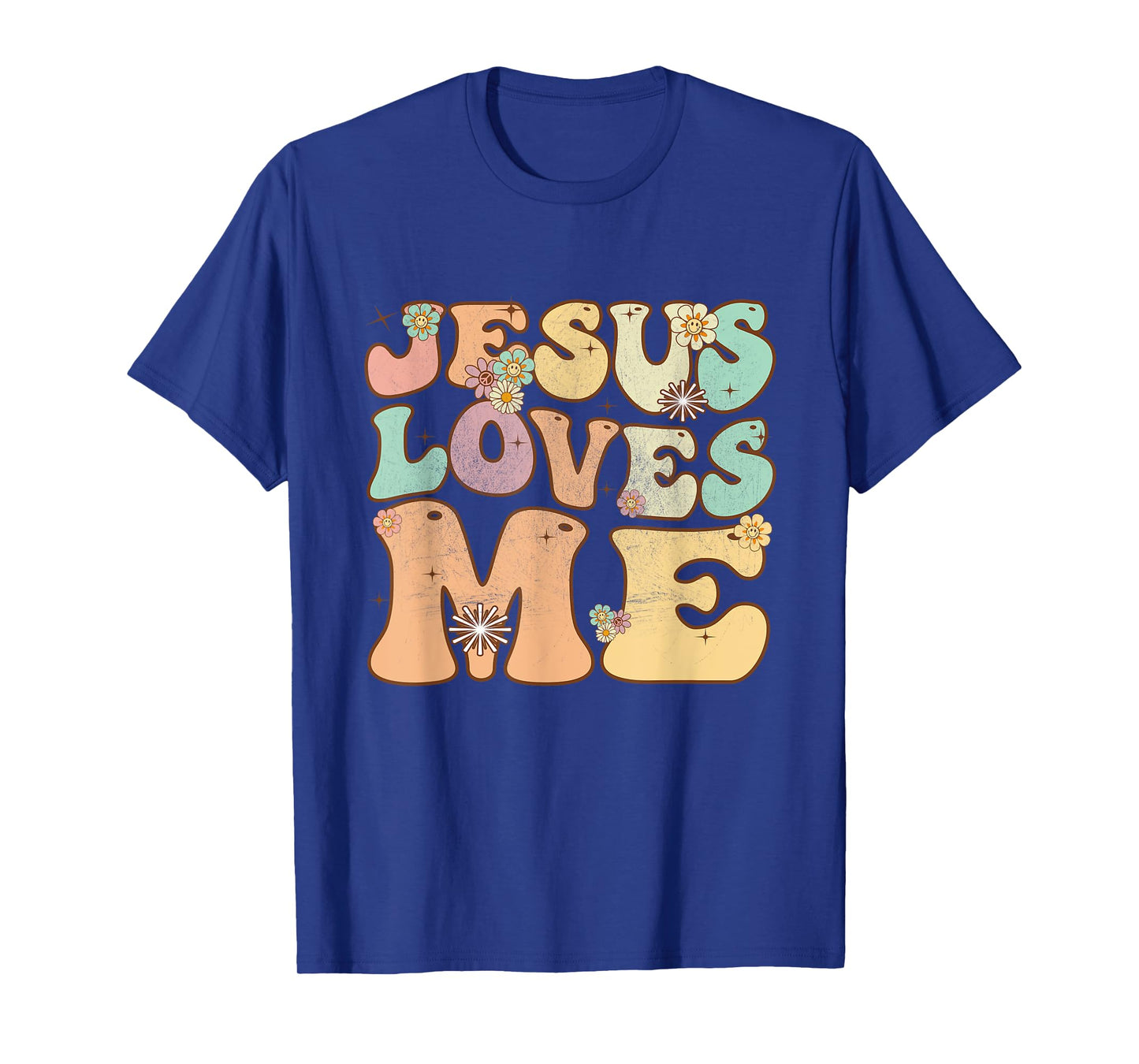 Groovy Jesus Loves Me Vintage Retro Christian Mens Womens T-Shirt