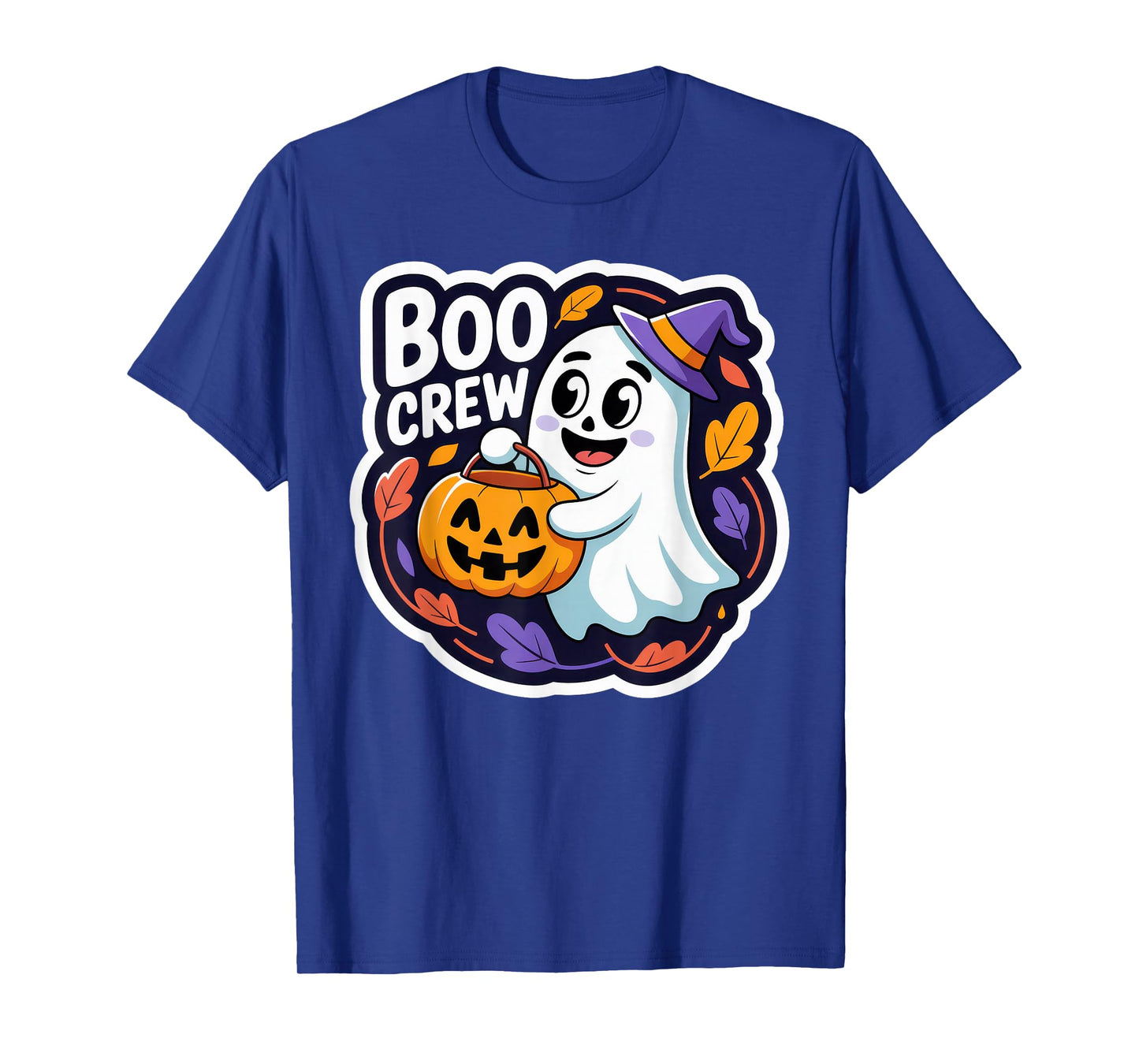 Cute Ghost Boo Crew Halloween Pumpkin Trick Fun Fall Vibes T-Shirt