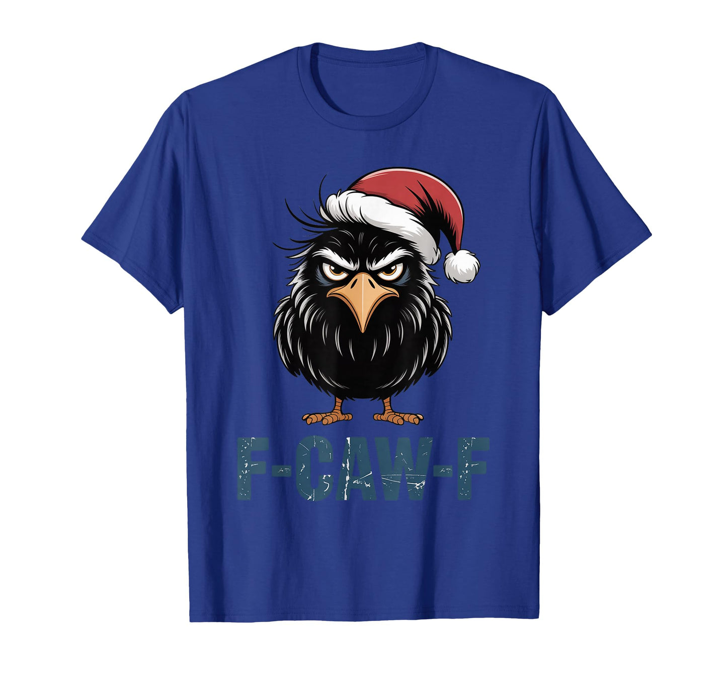 F-Caw-F Funny Black Bird Crow Gothic Raven Santa Halloween T-Shirt